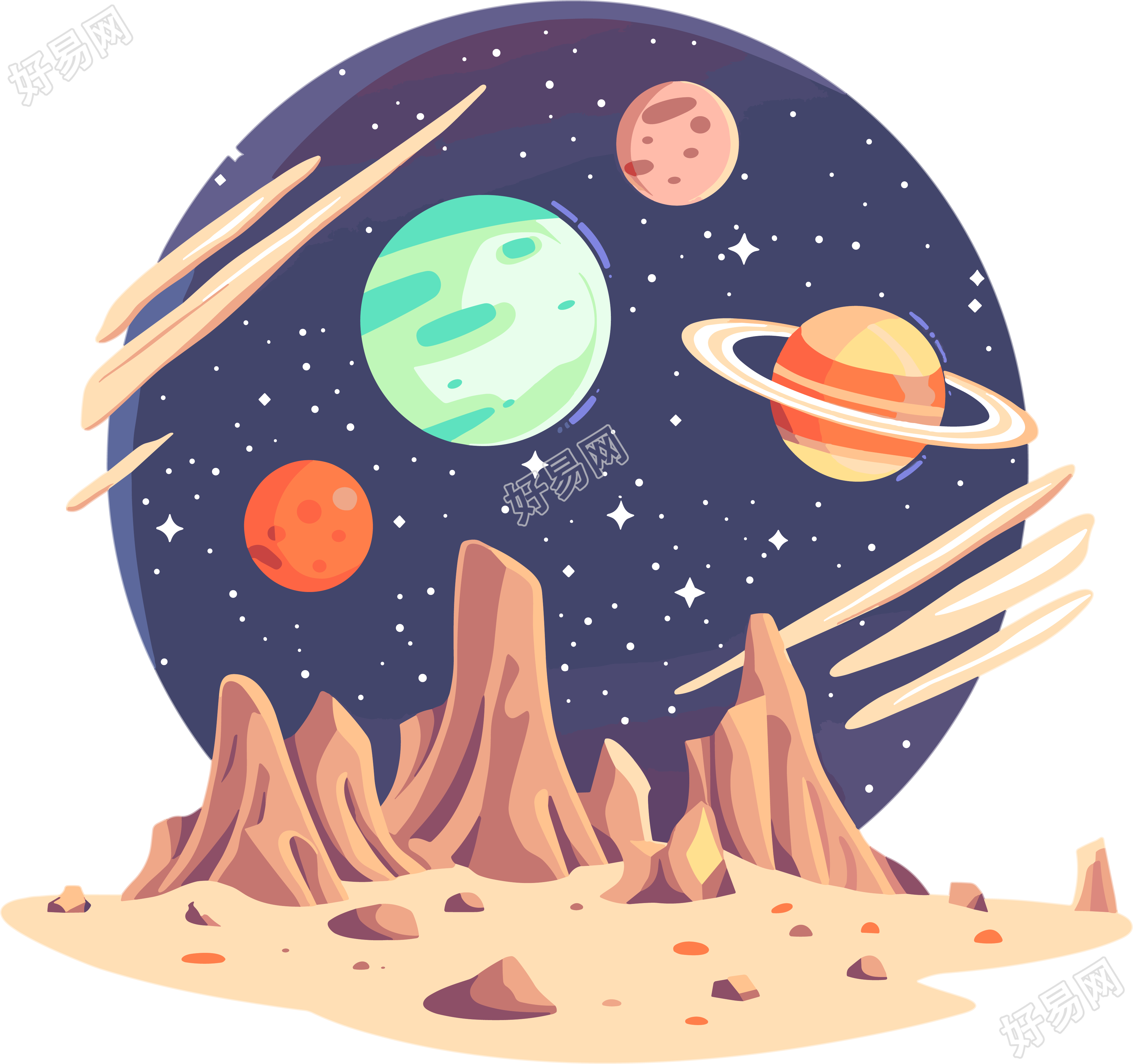 外太空图形素材
