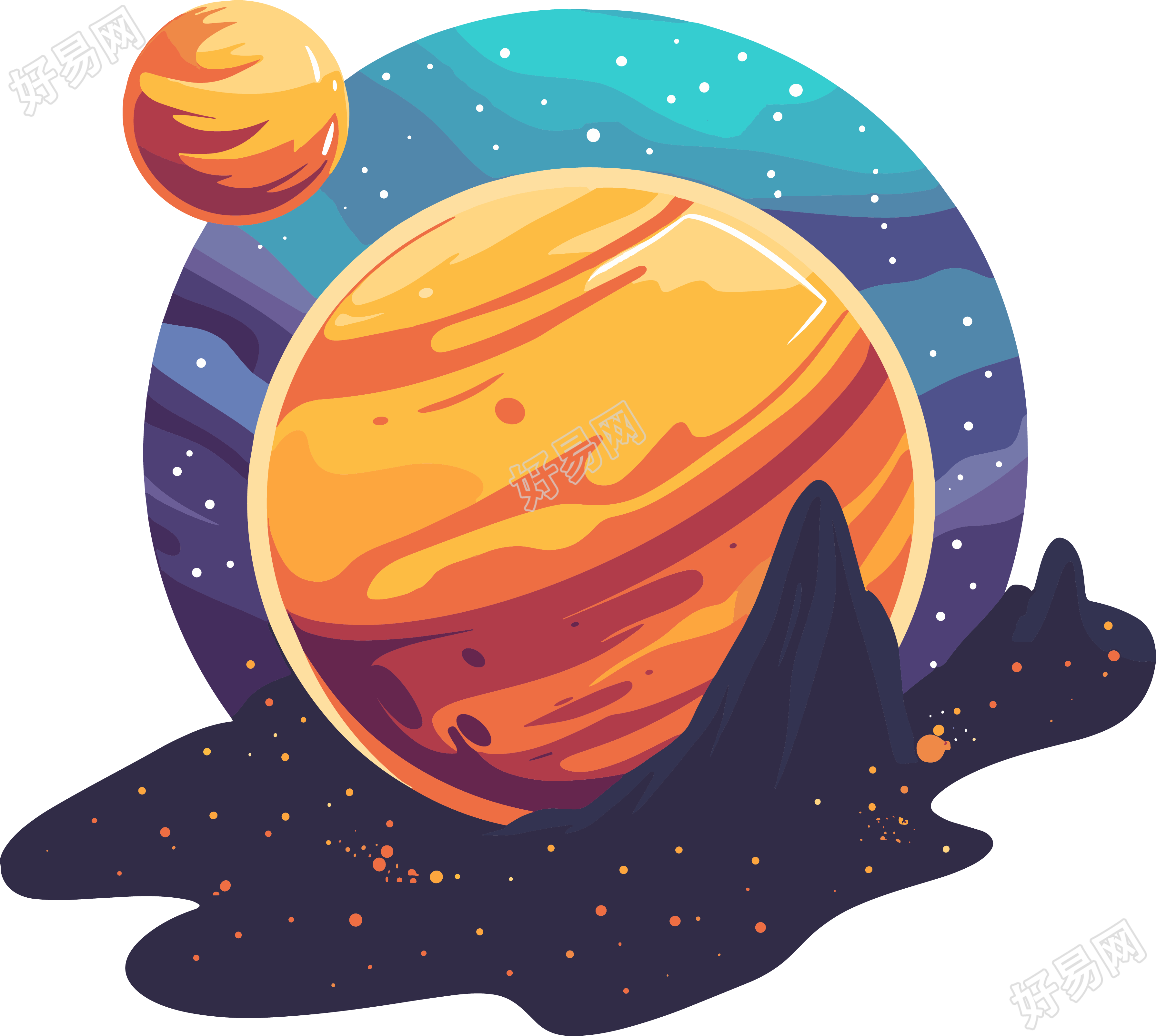 外太空美丽异星球素材