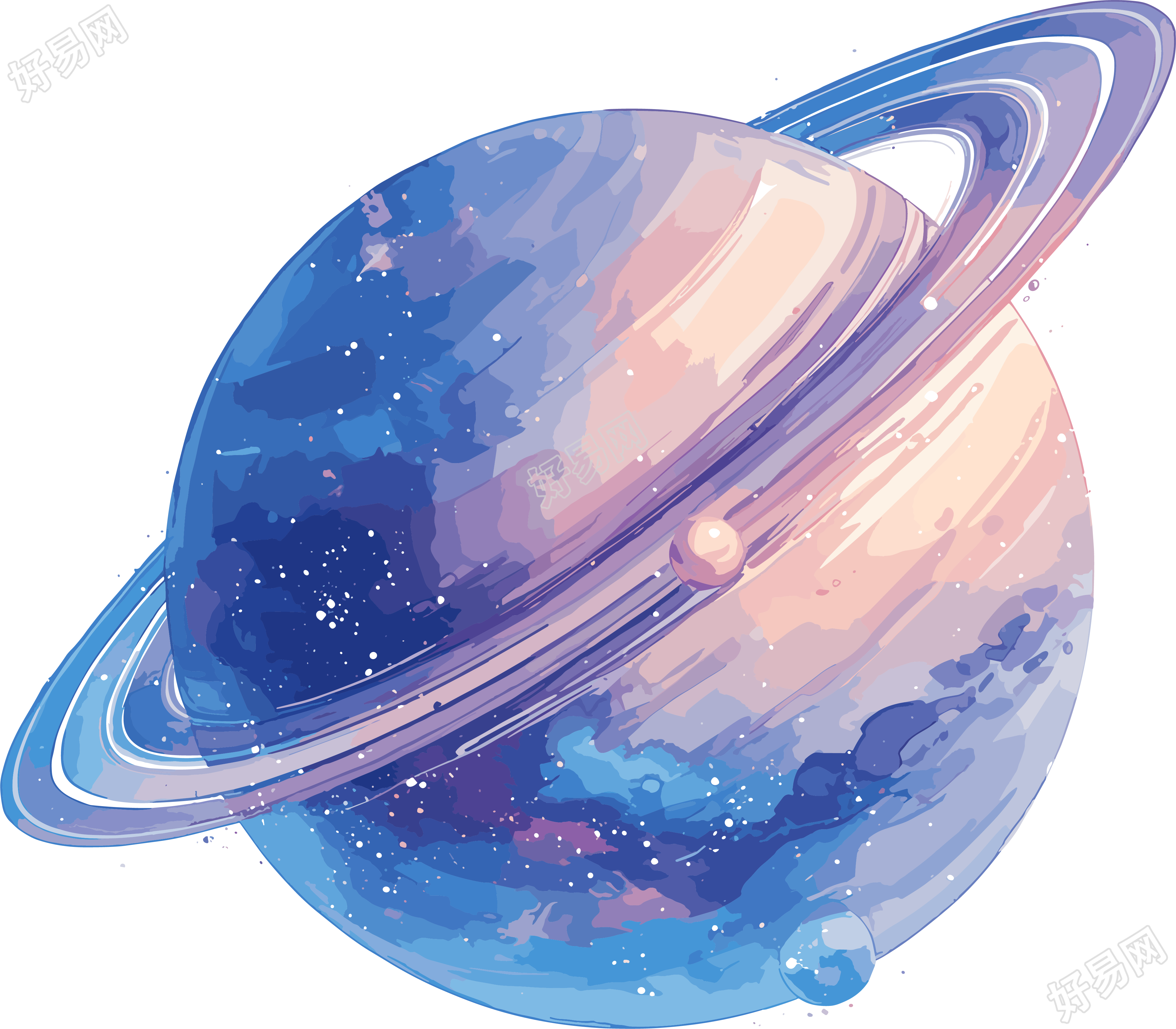 外太空卡通美丽插画