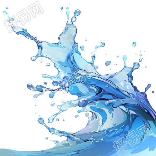 水花可商用插画