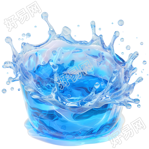 水花唯美插画