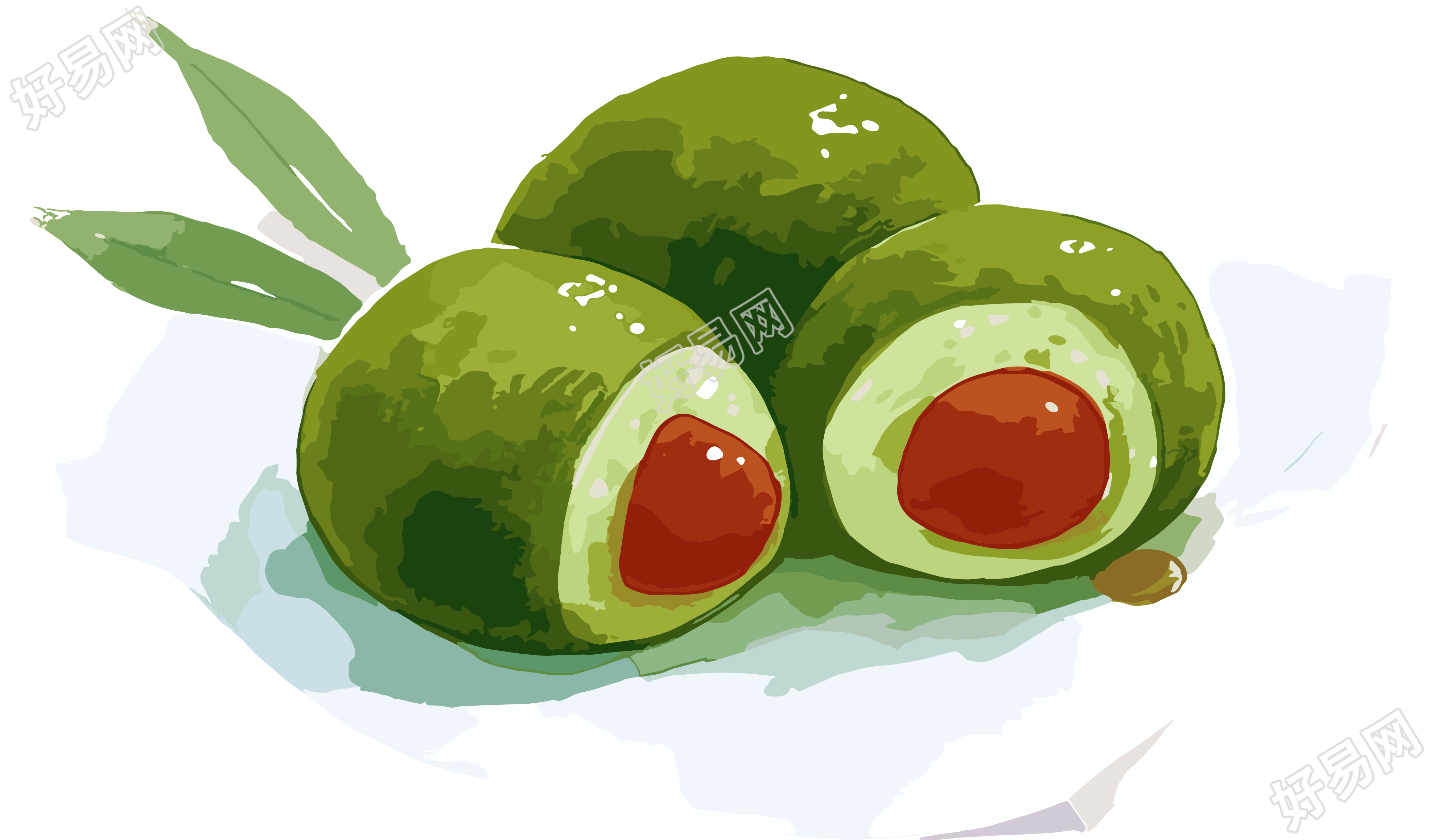 青团卡通插画