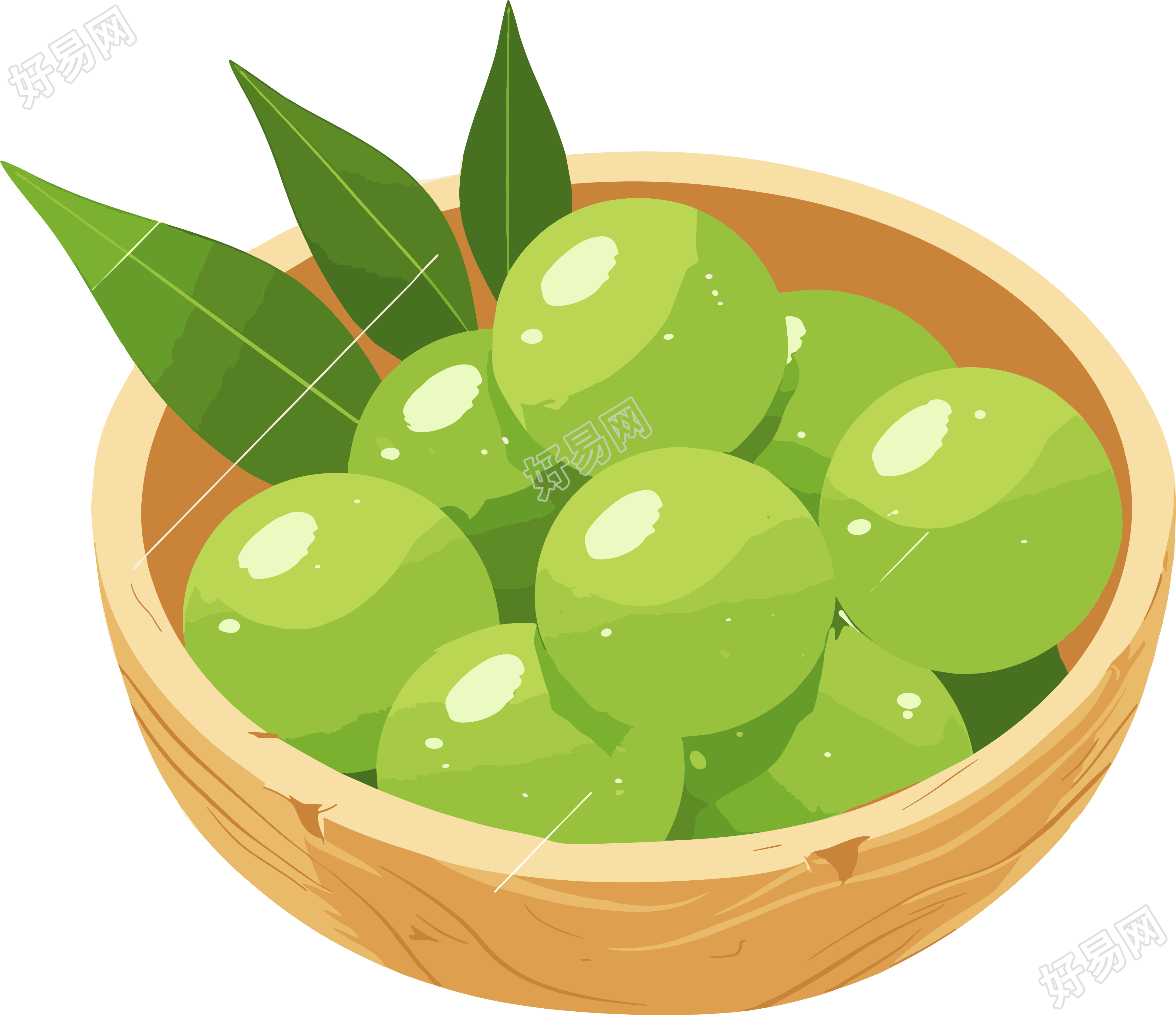青团扁平插图