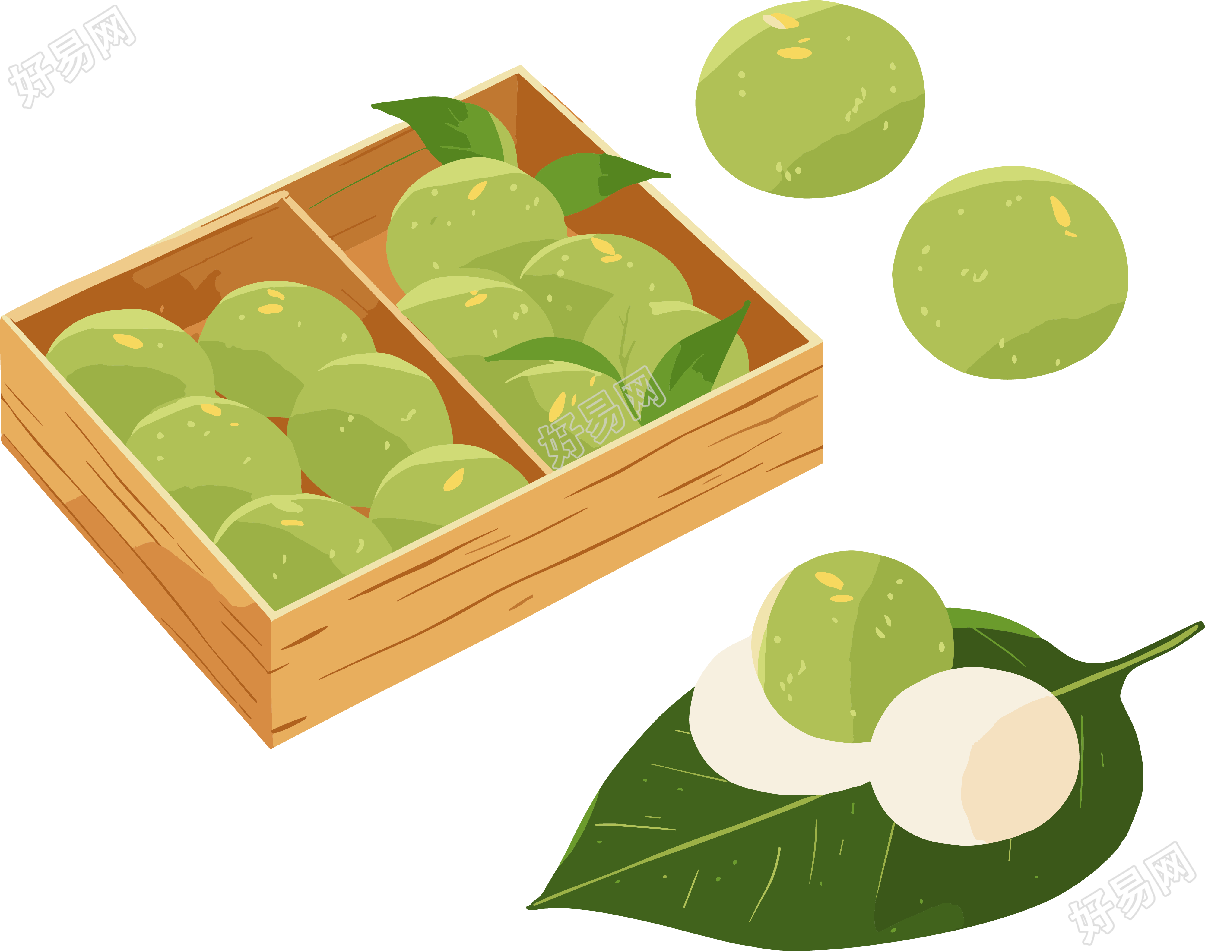 青团小清新插画