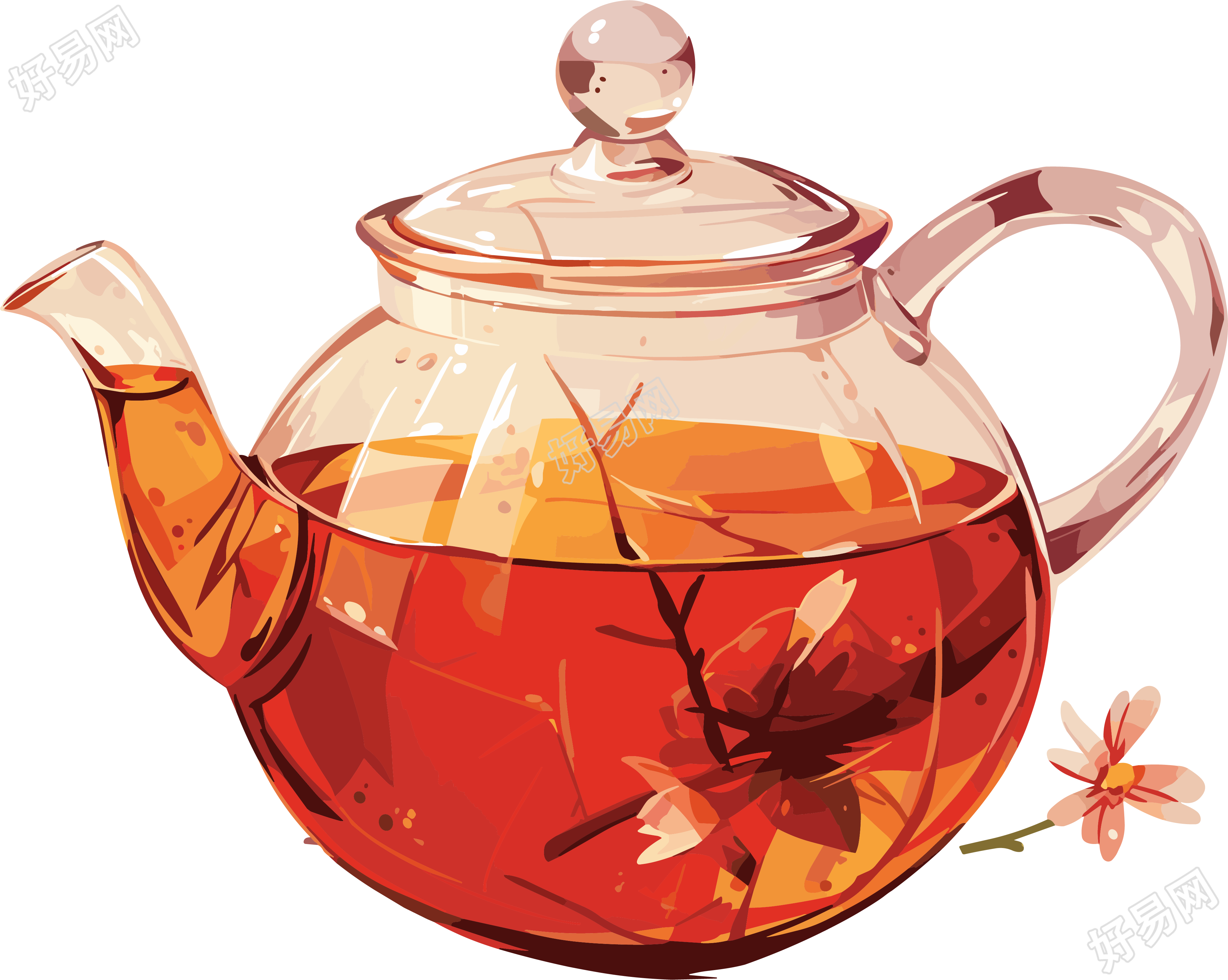 红茶透明背景插图