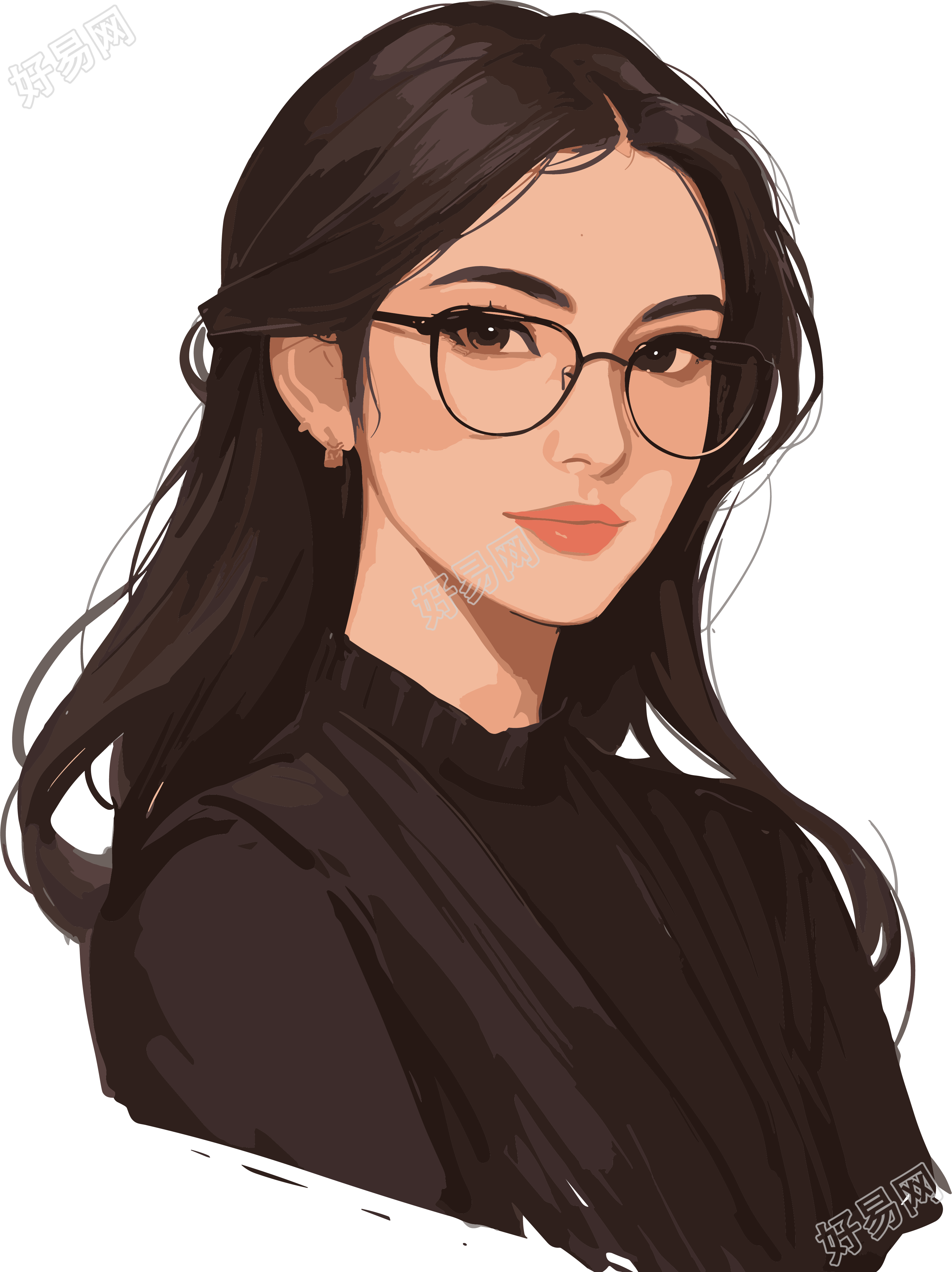 律师插画设计元素