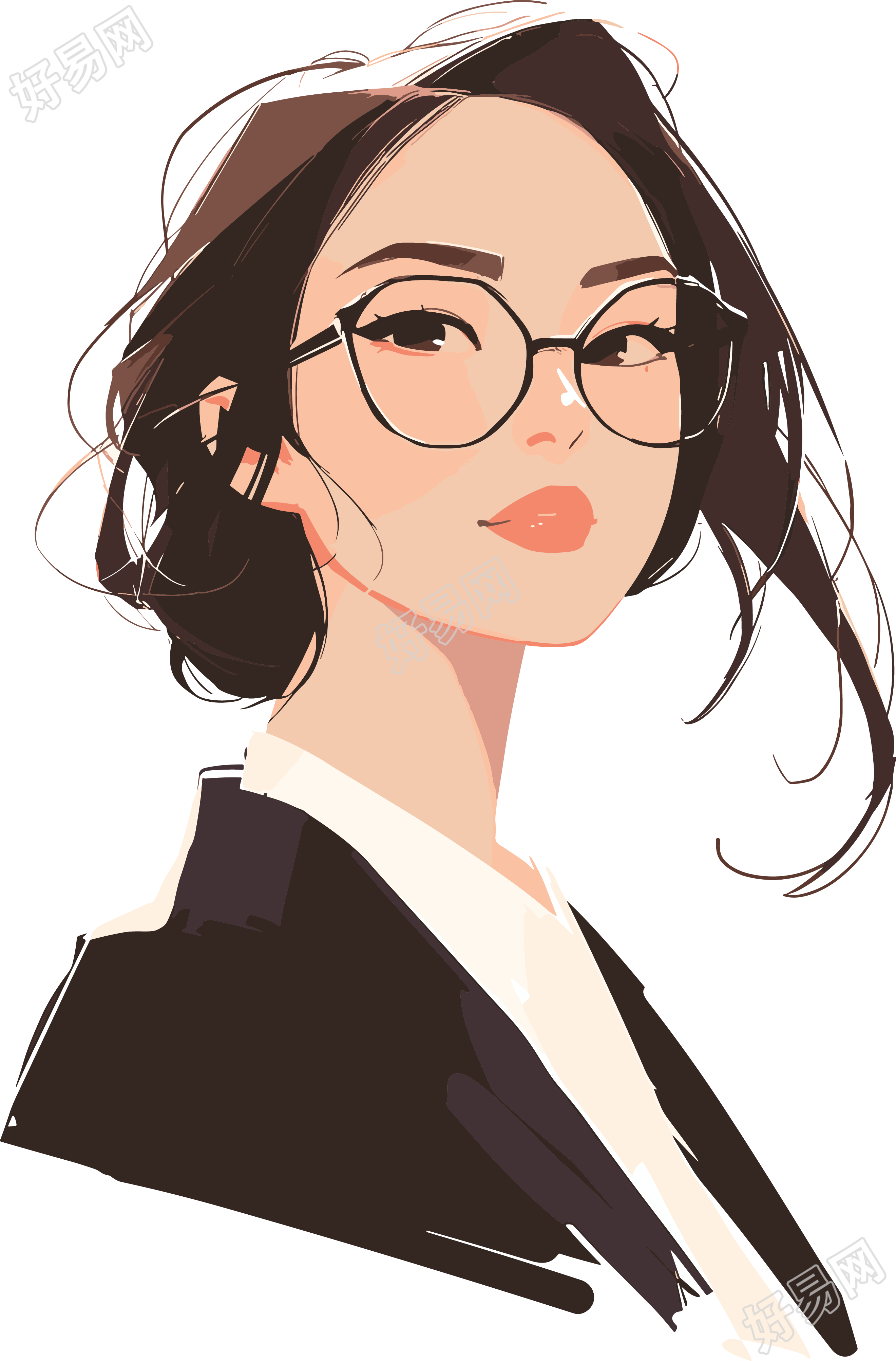 眼镜律师插图