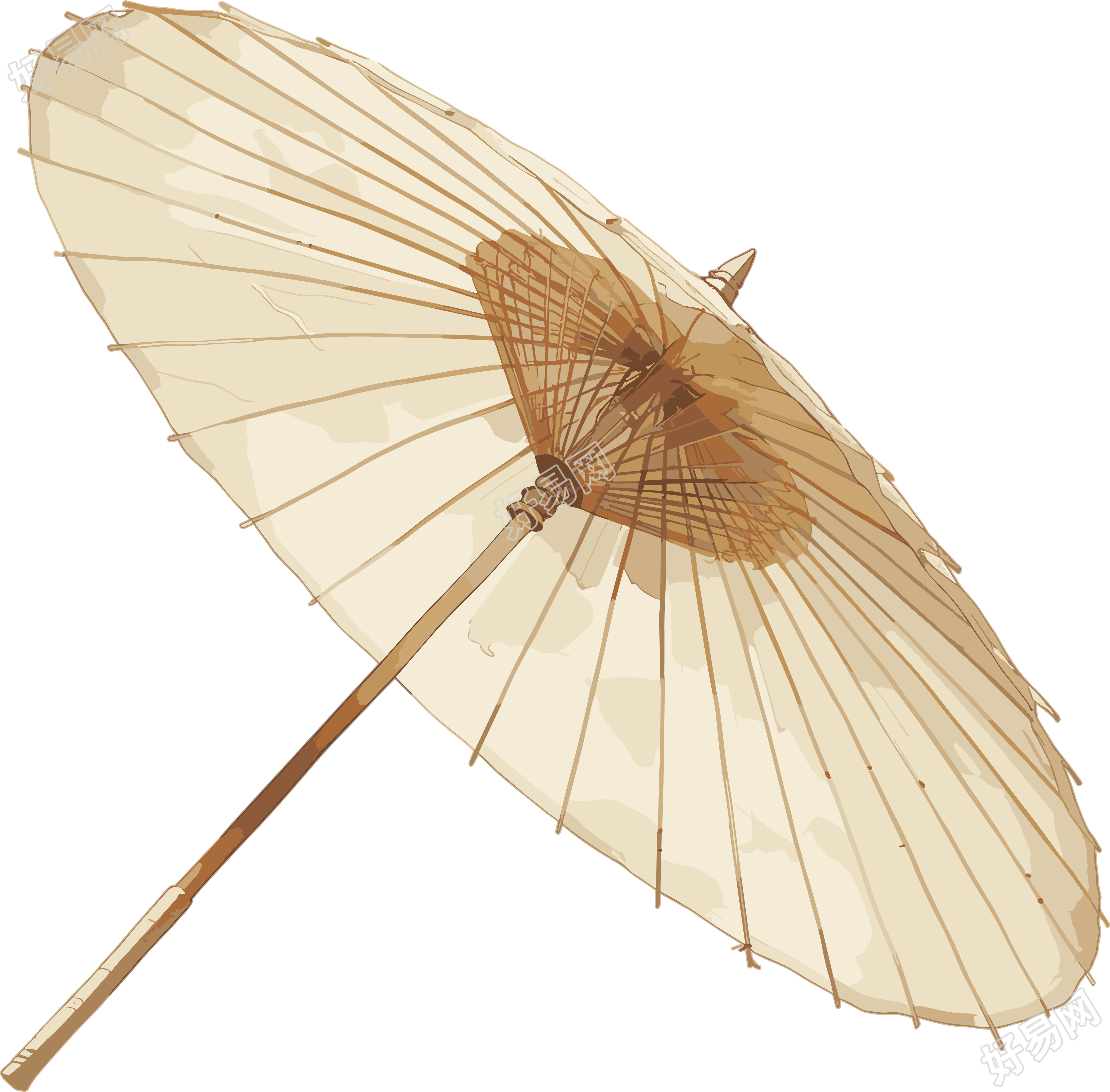 油纸伞文艺插图