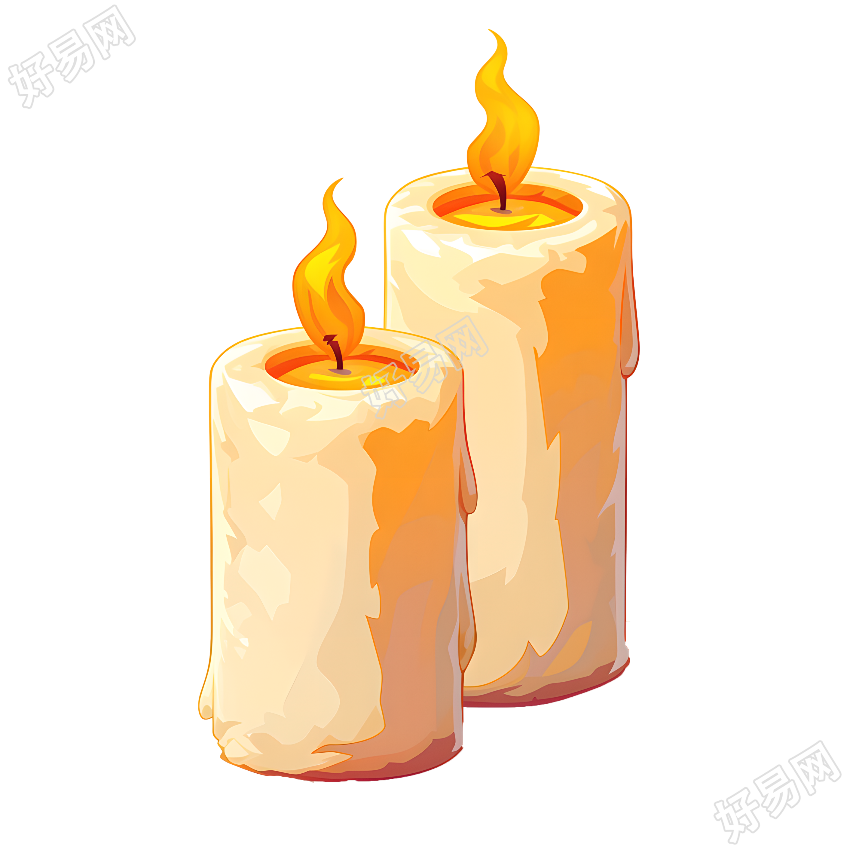 燃烧的蜡烛元素