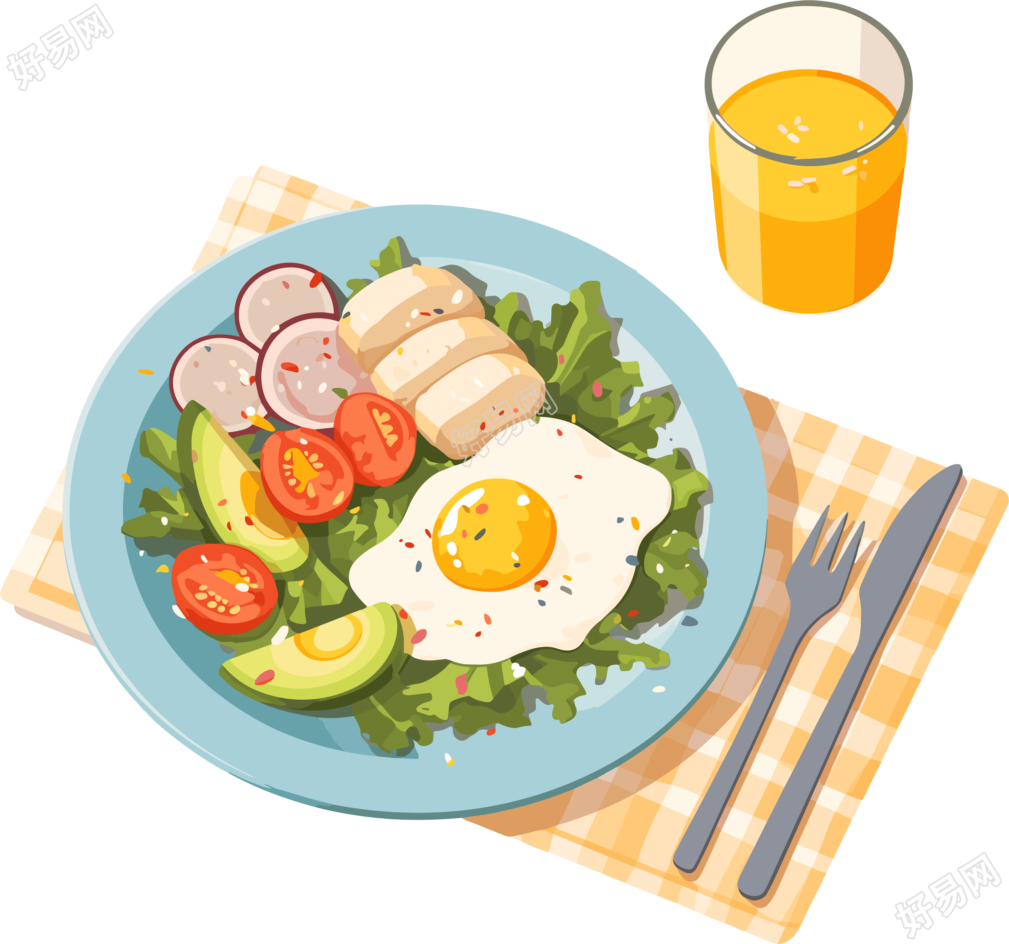 营养餐健康饮食素材