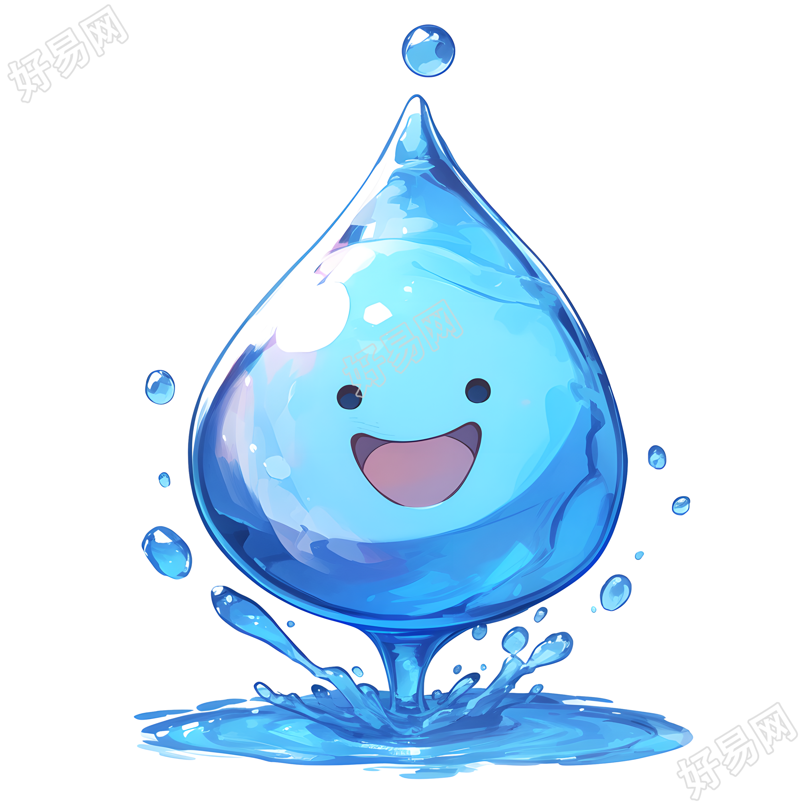卡通水滴商用设计素材