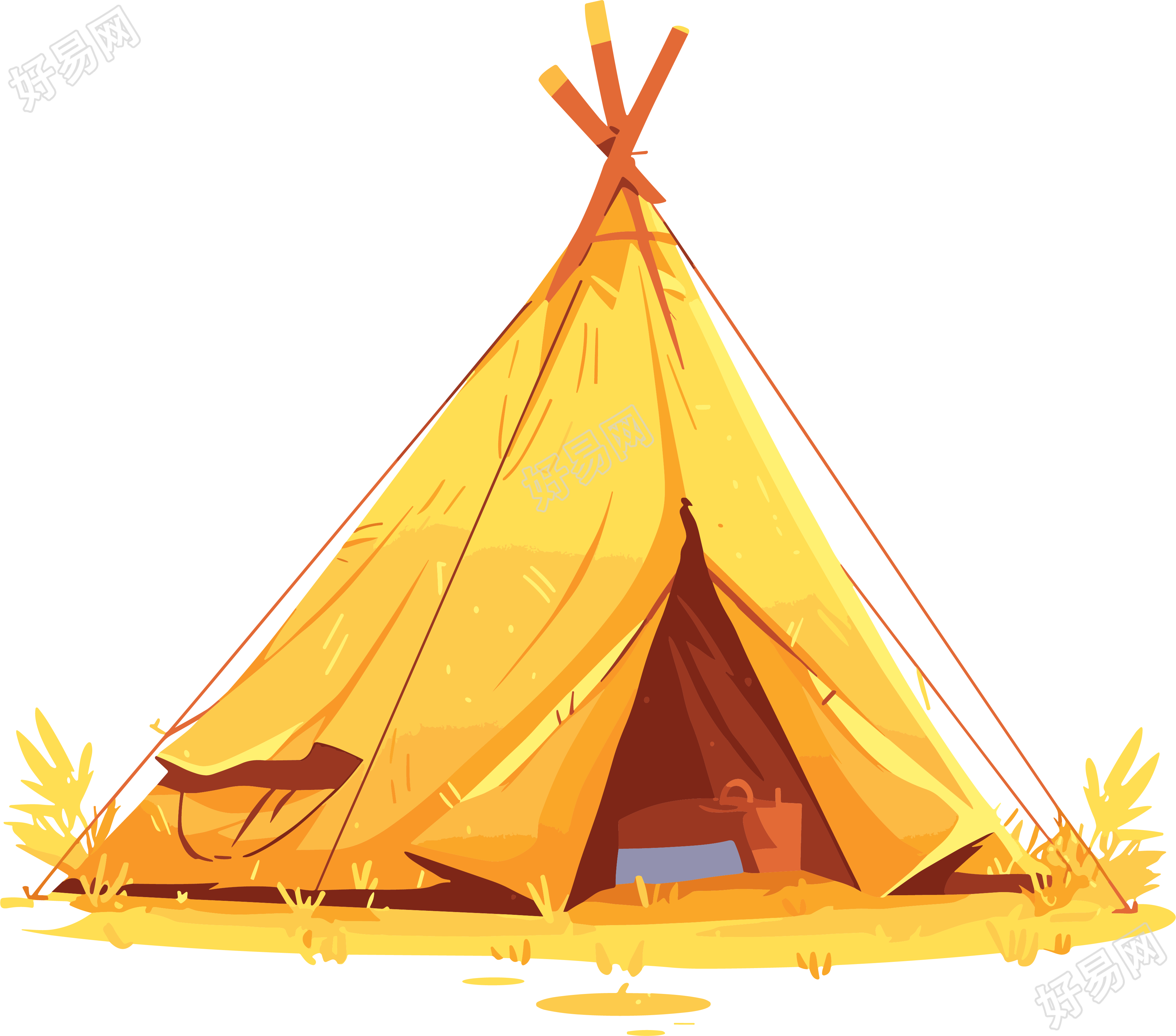 露营帐篷插画