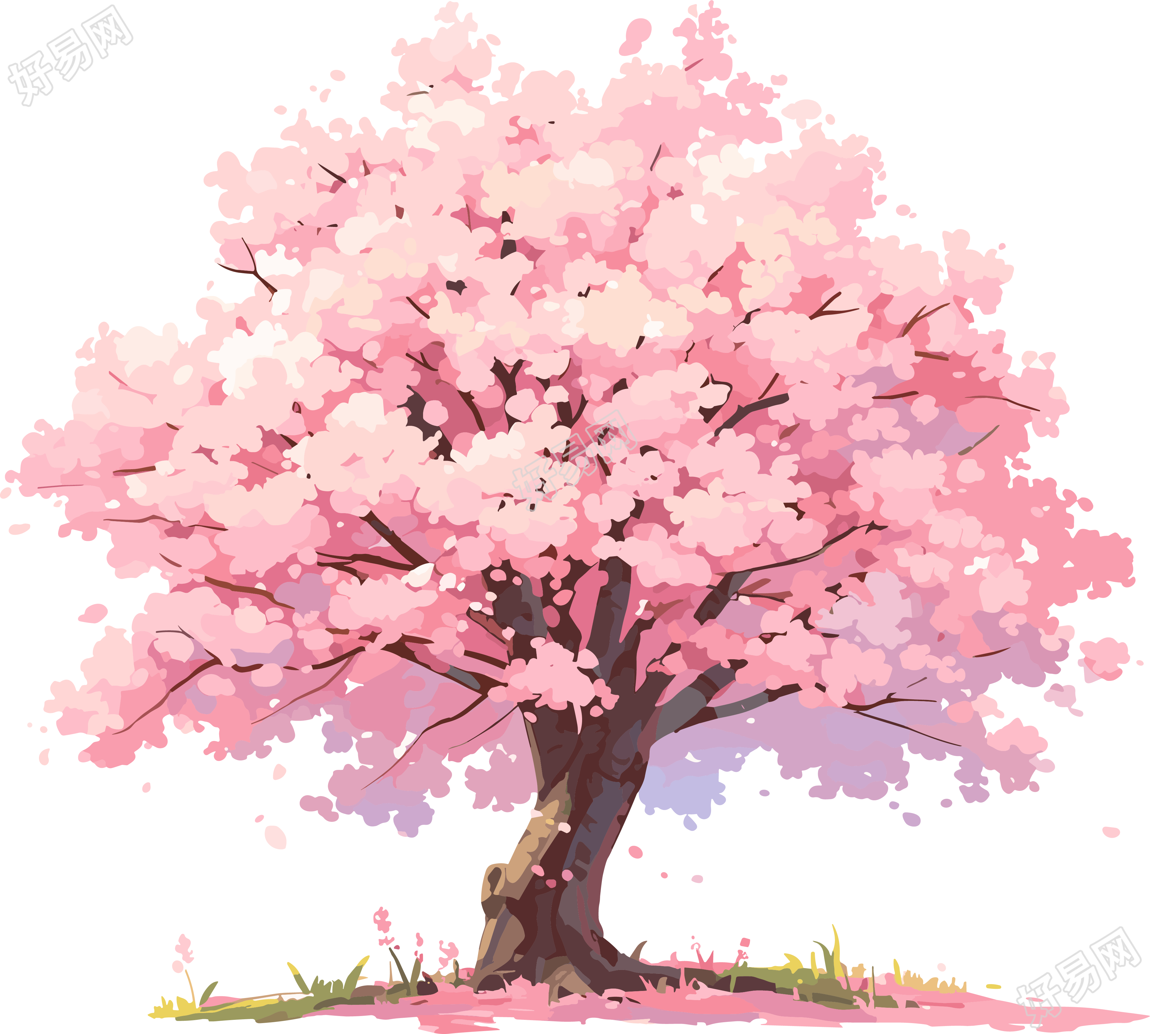 樱花树创意设计元素