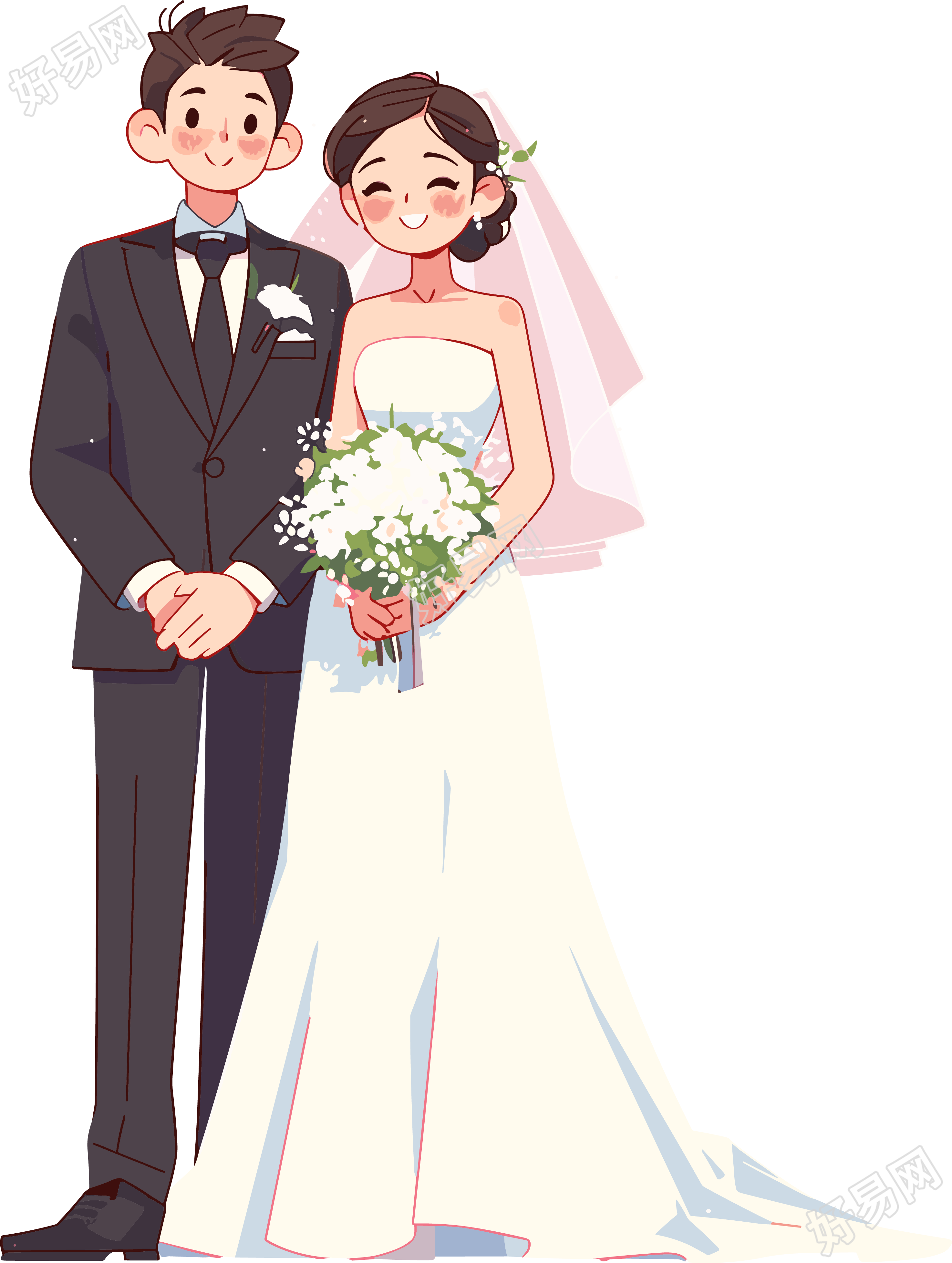 新婚夫妇可商用元素