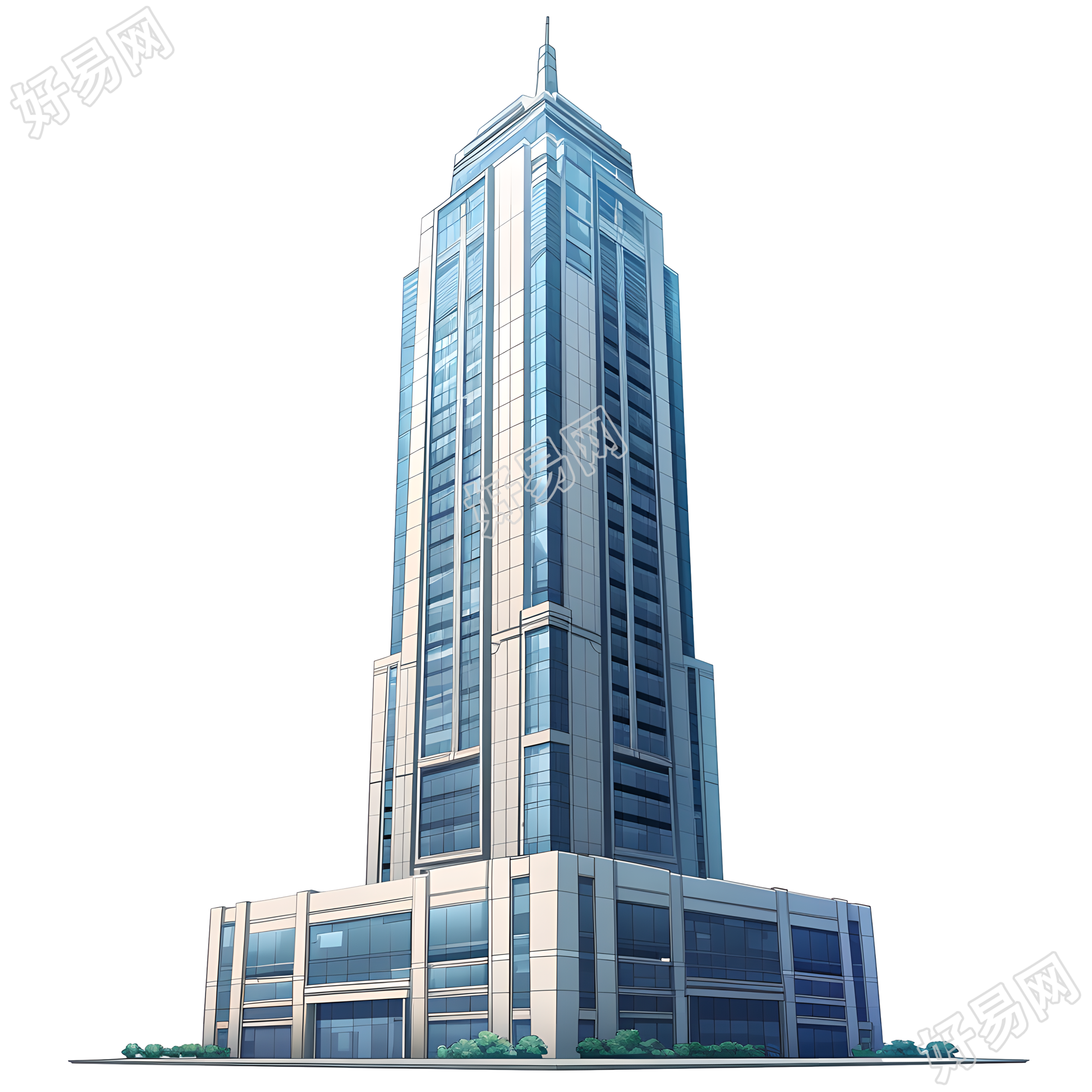 3D摩天大楼PNG素材