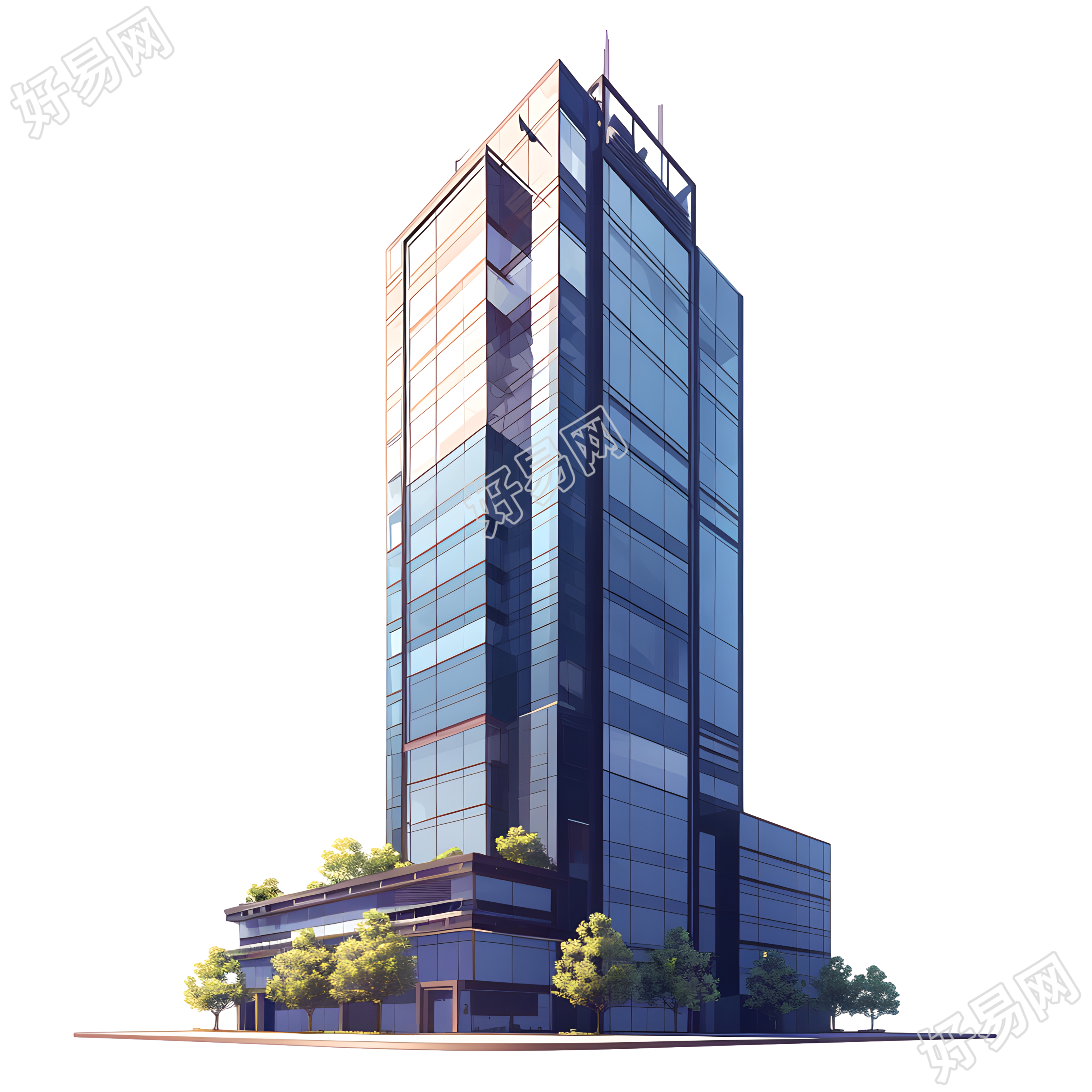 3D摩天大楼创意设计元素