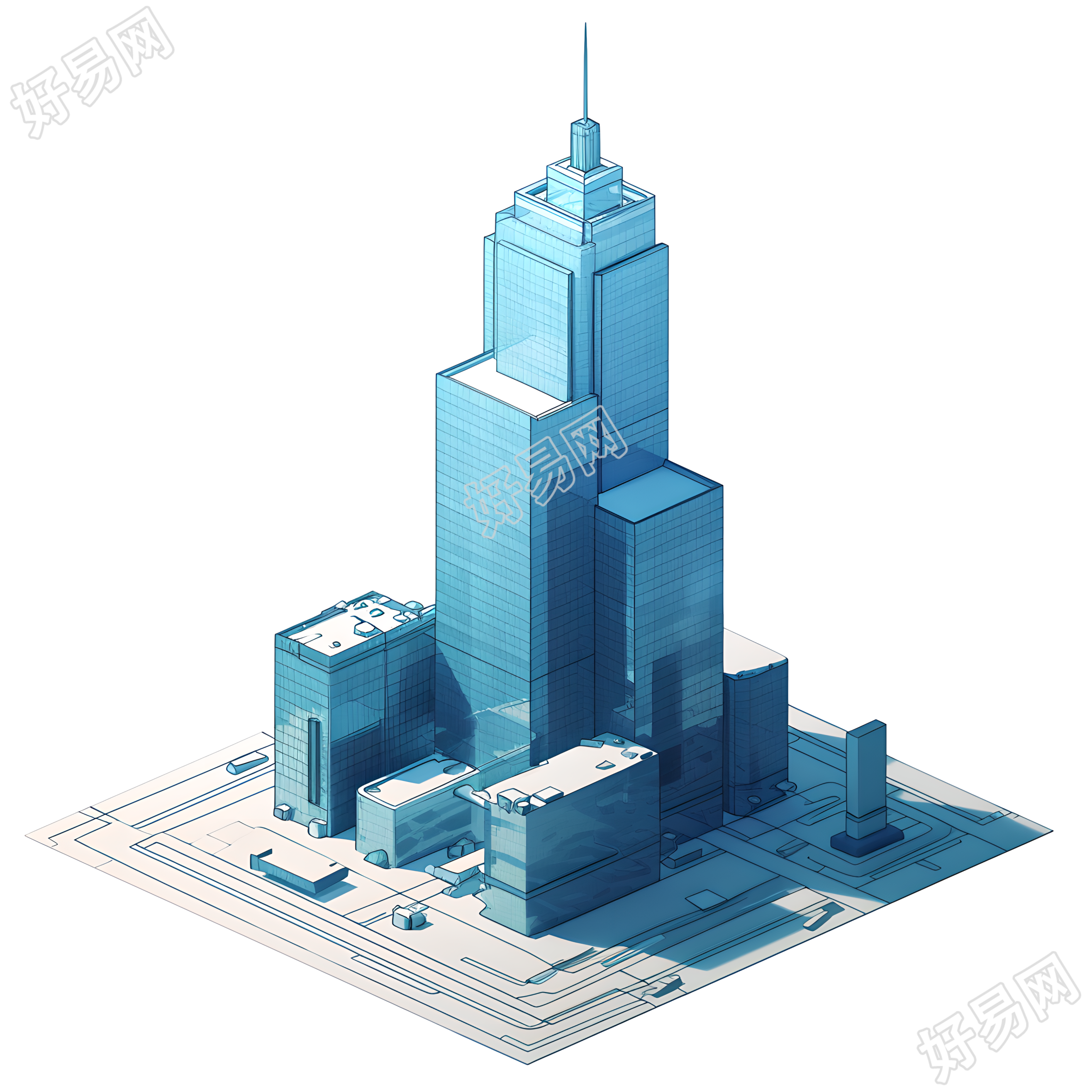 3D摩天大楼高清创意元素