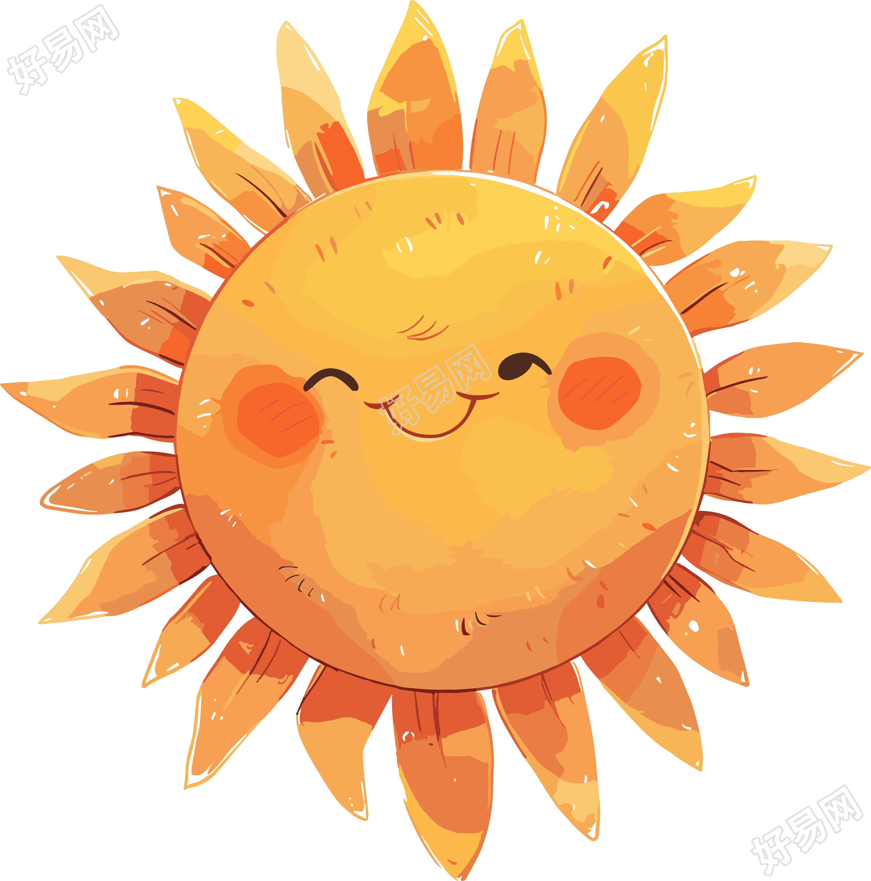 可爱太阳插图