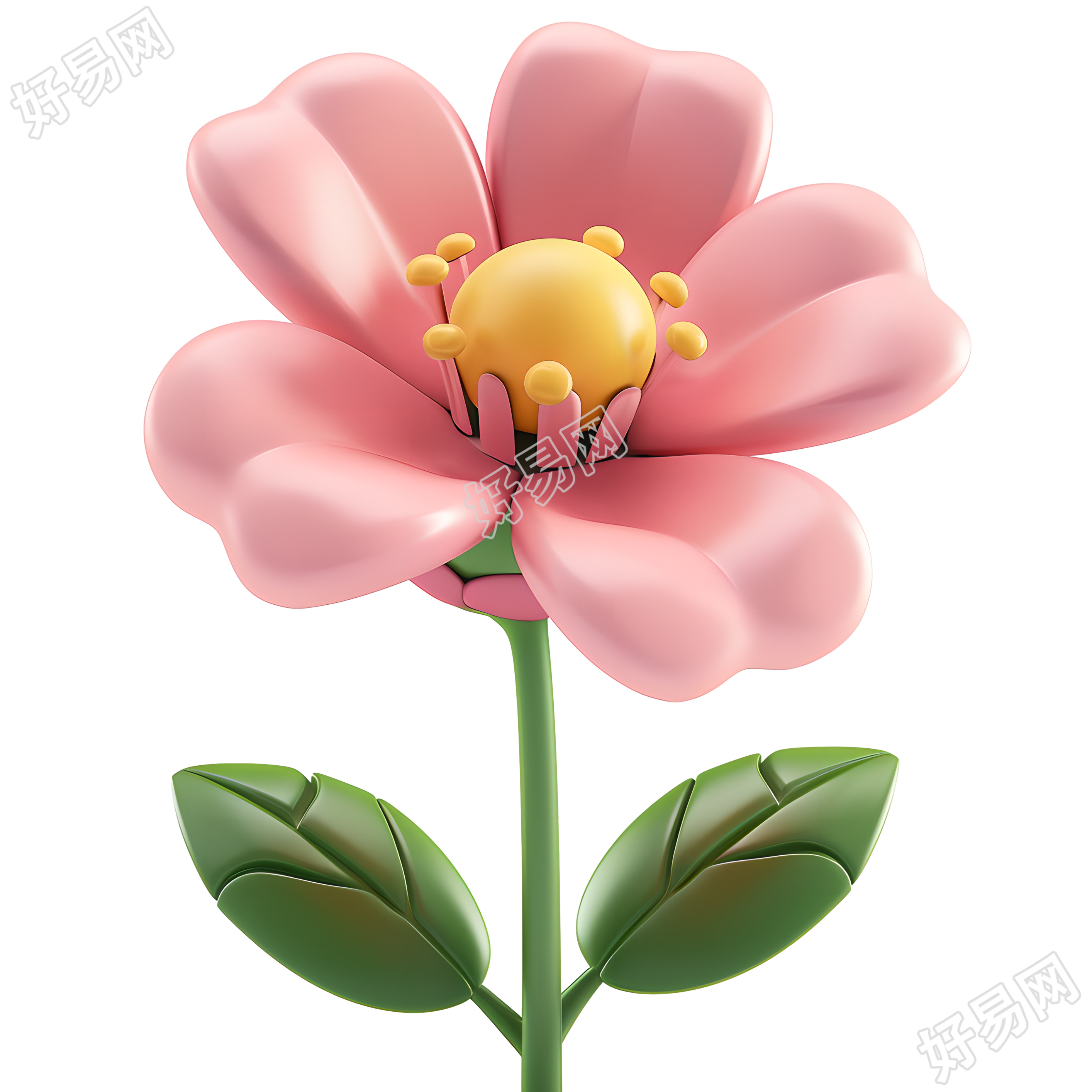3D花朵可爱卡通素材