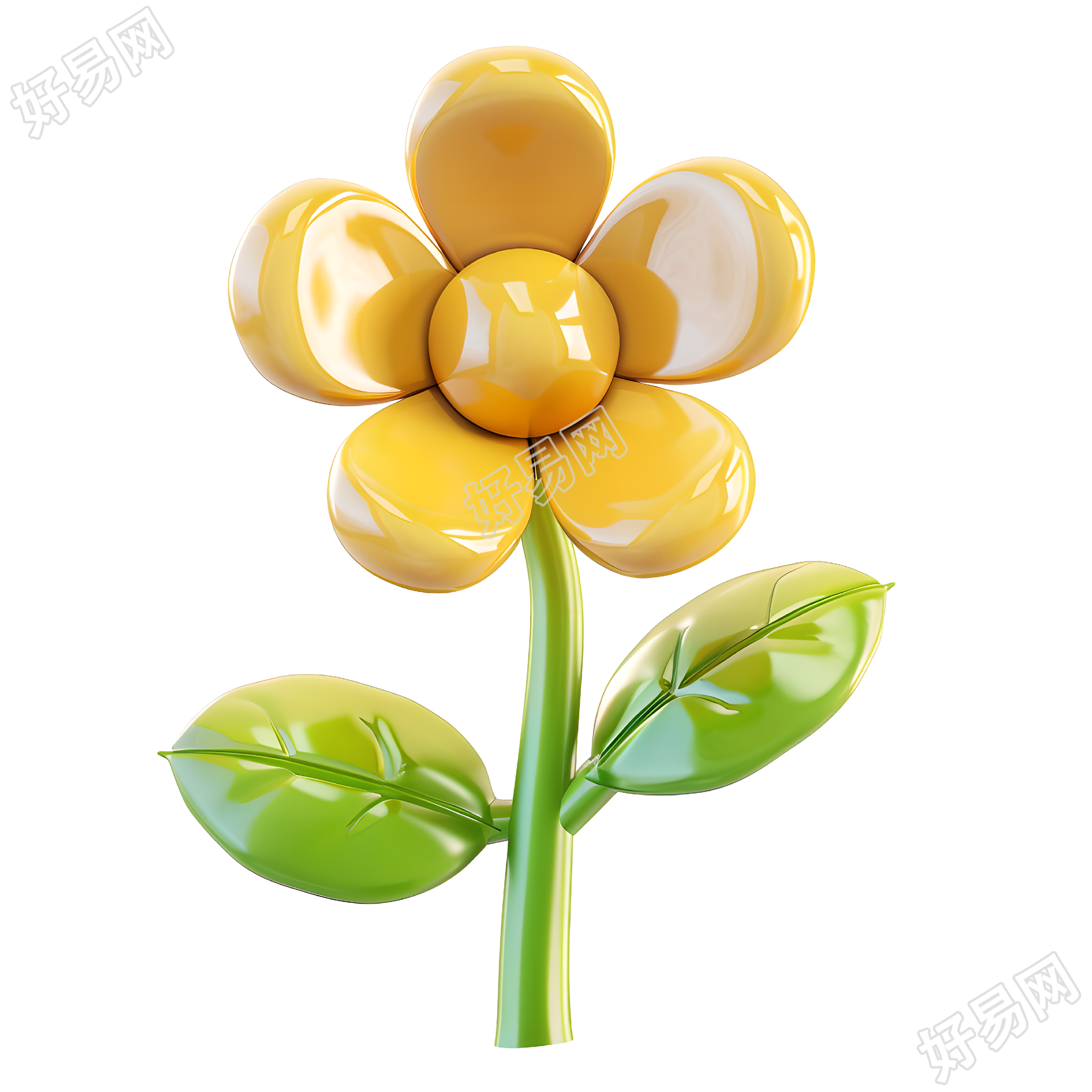 3D花朵创意设计元素
