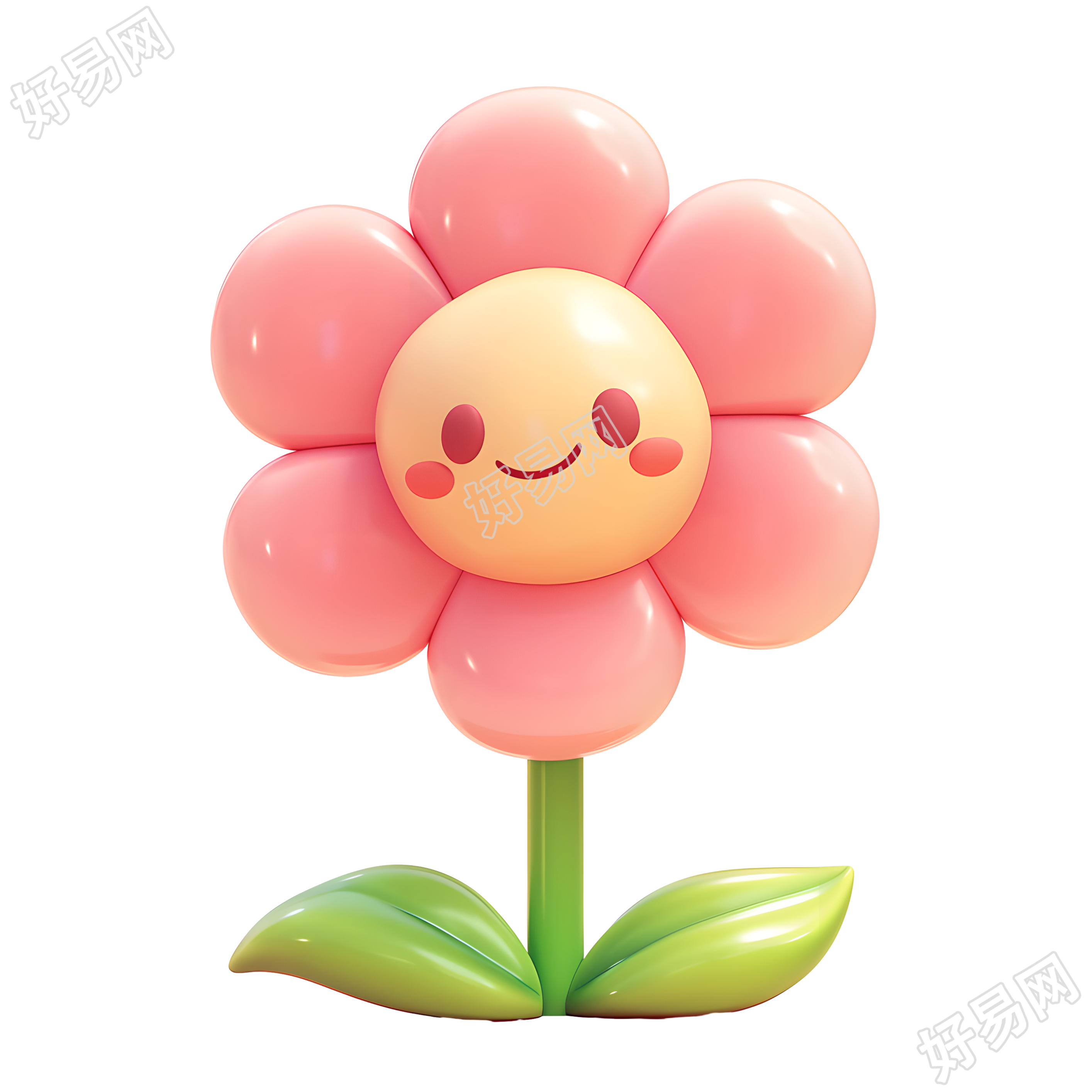 3D花朵插画设计元素