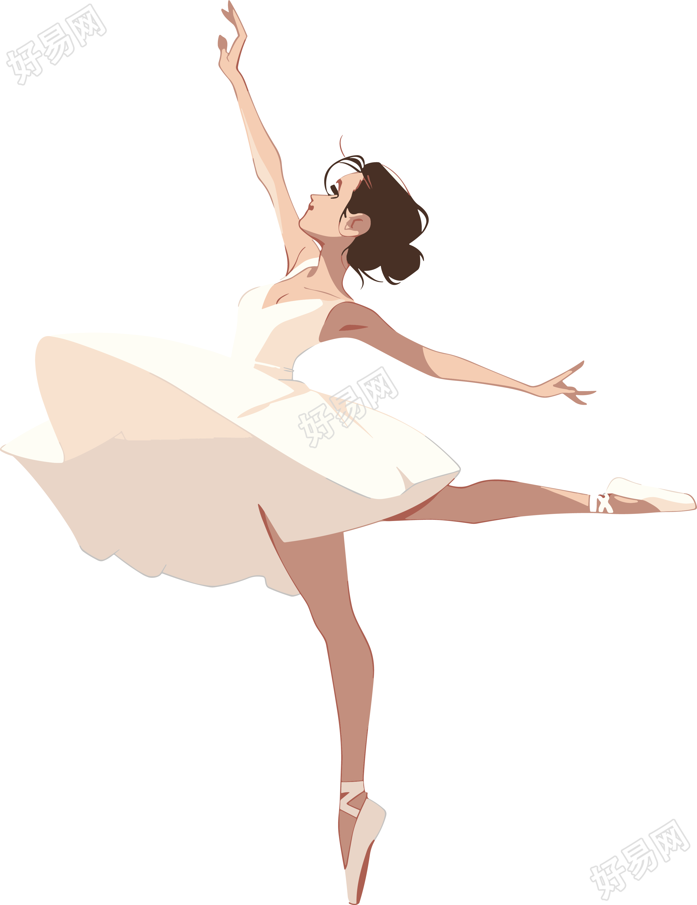 芭蕾舞者平面插图