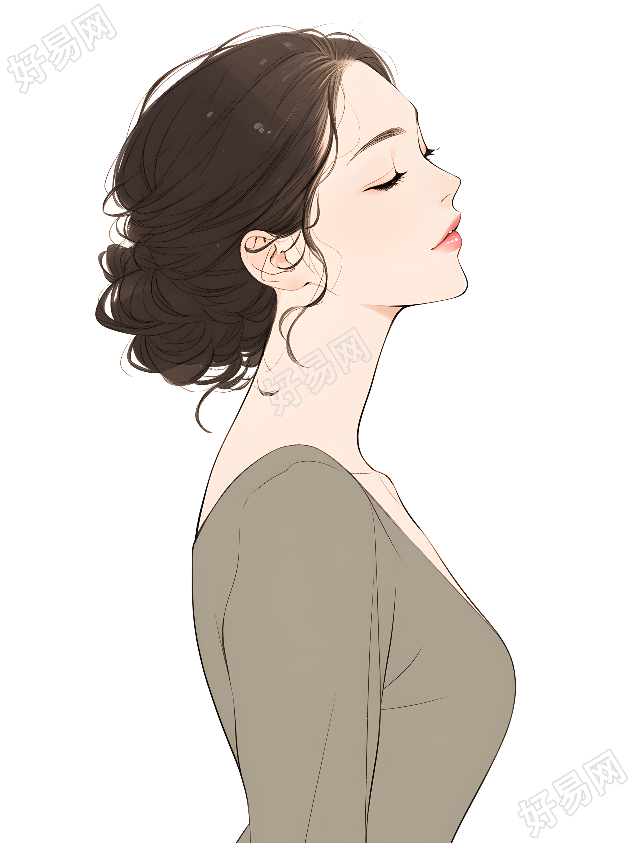 魅力女性透明背景素材
