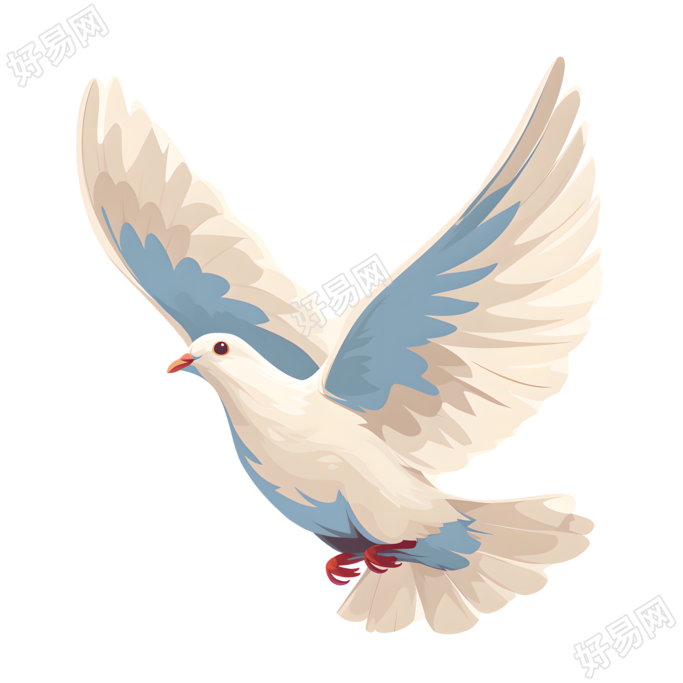 白鸽插画设计元素