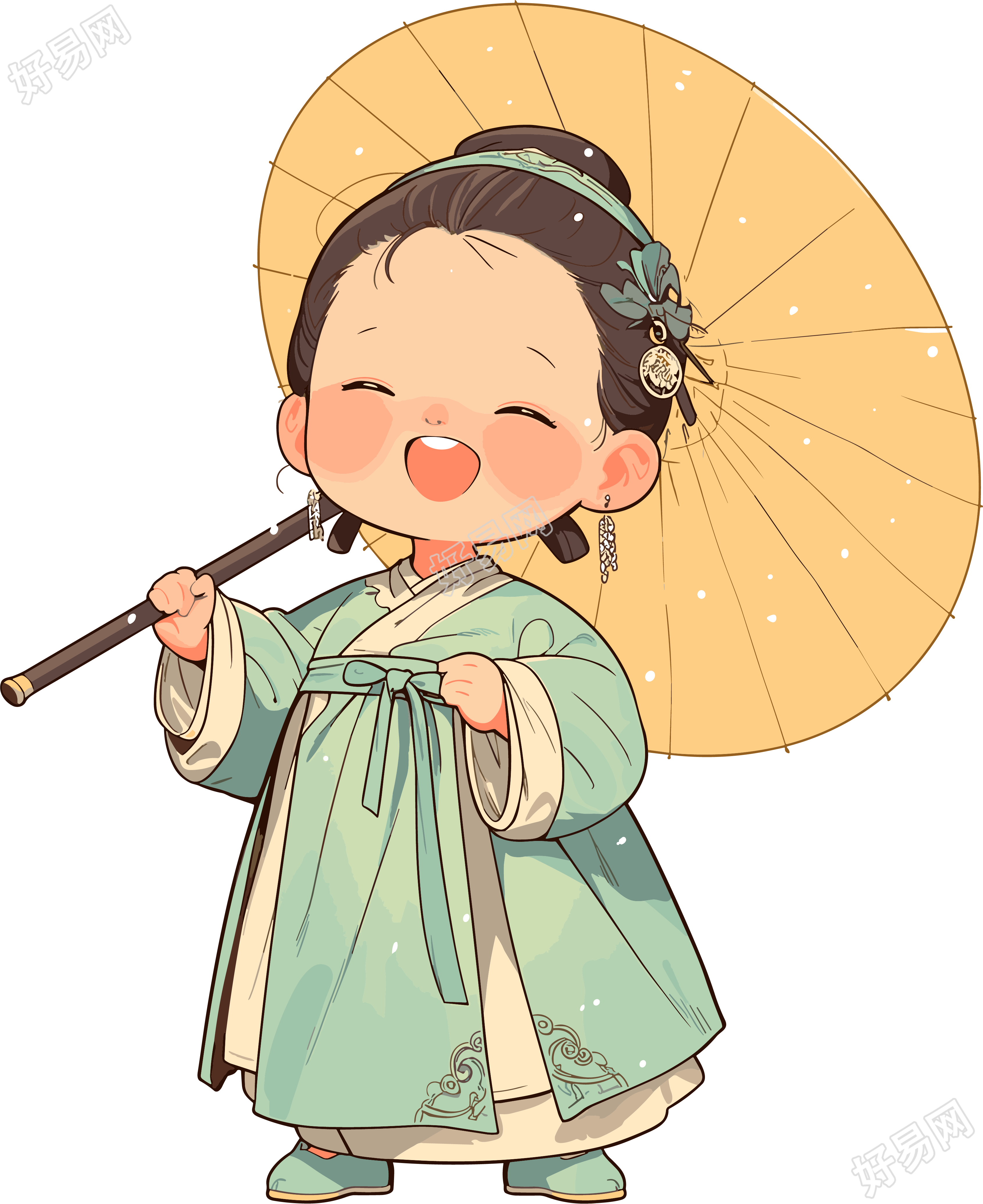 古风小孩高清图形素材