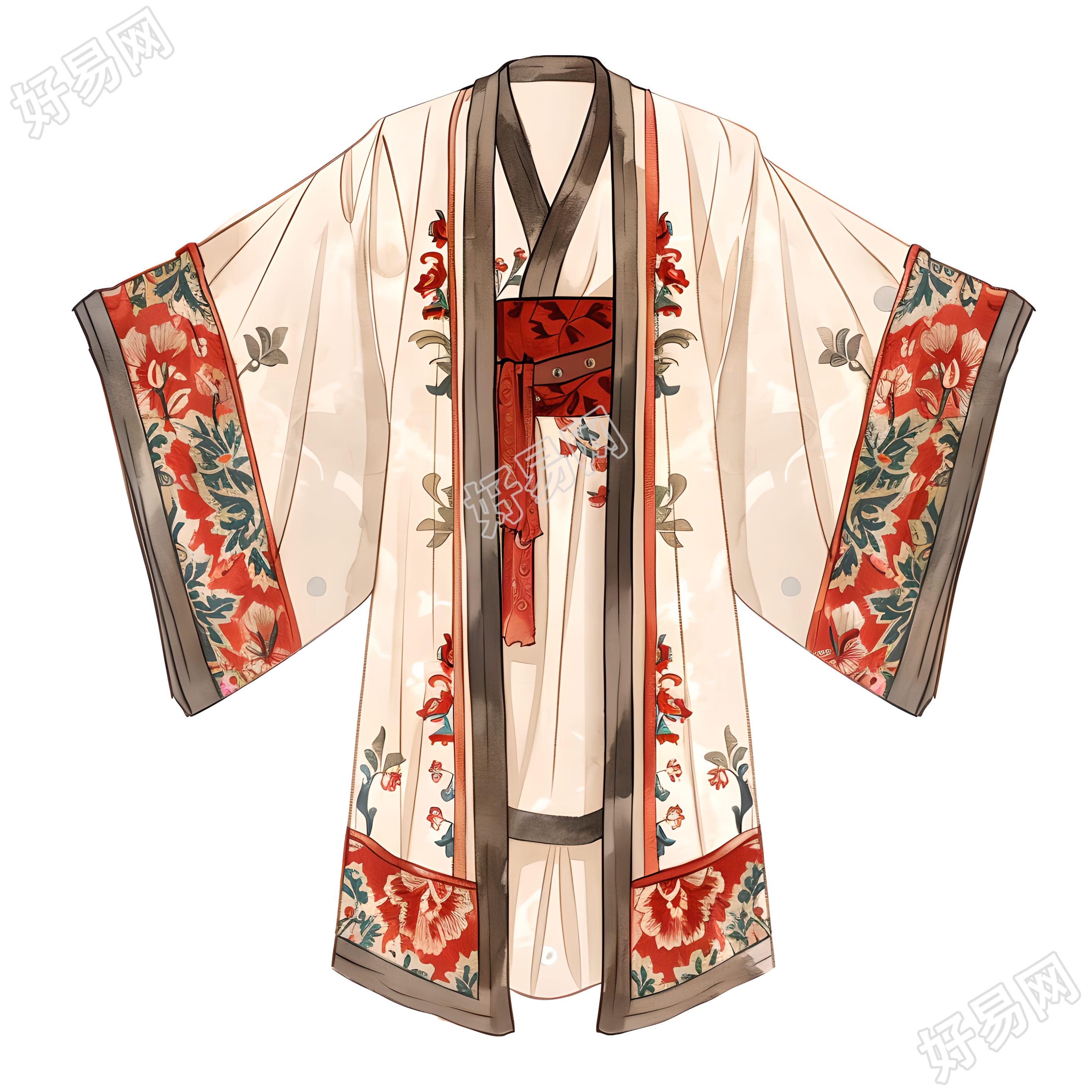 古代服饰插图元素