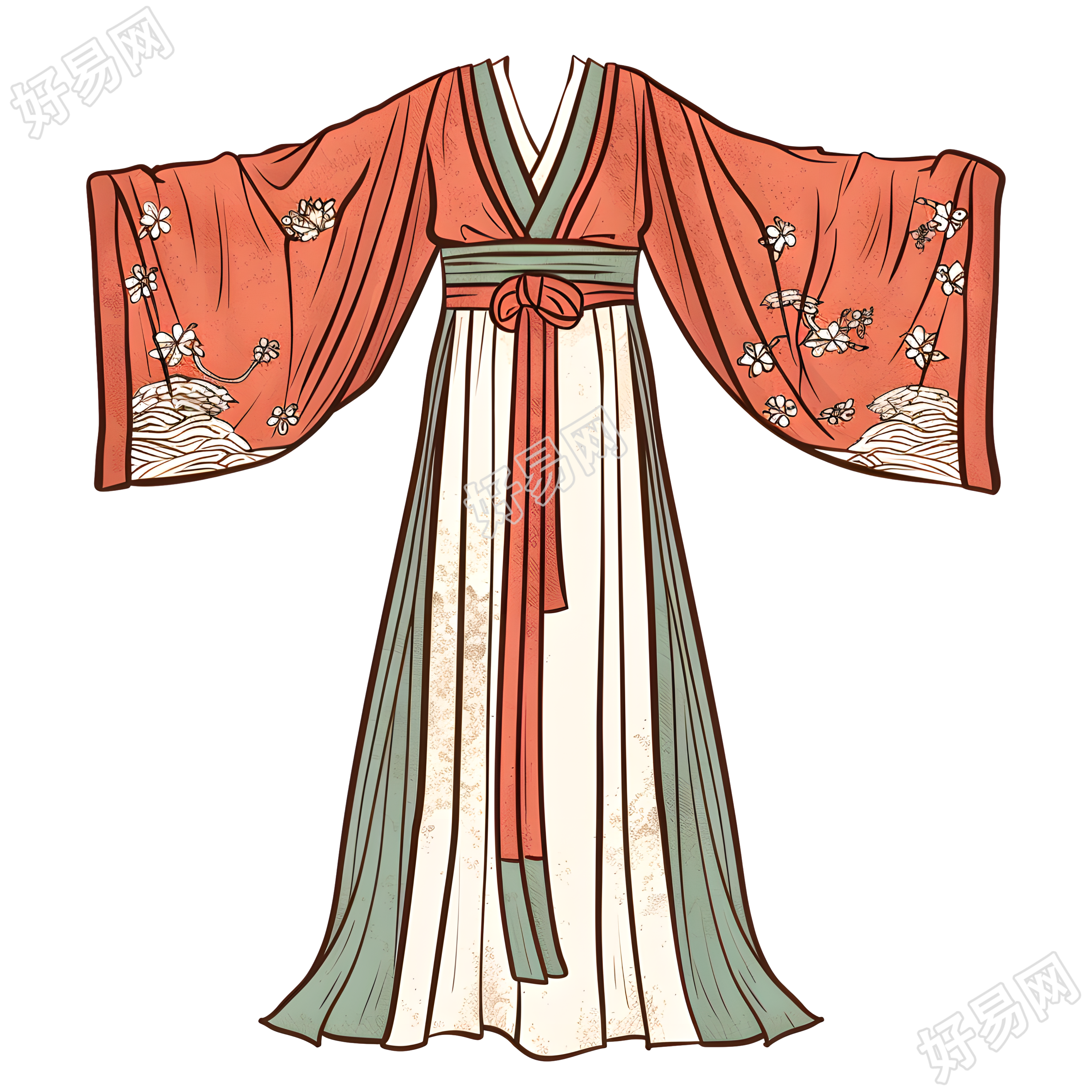古代服饰古风插画