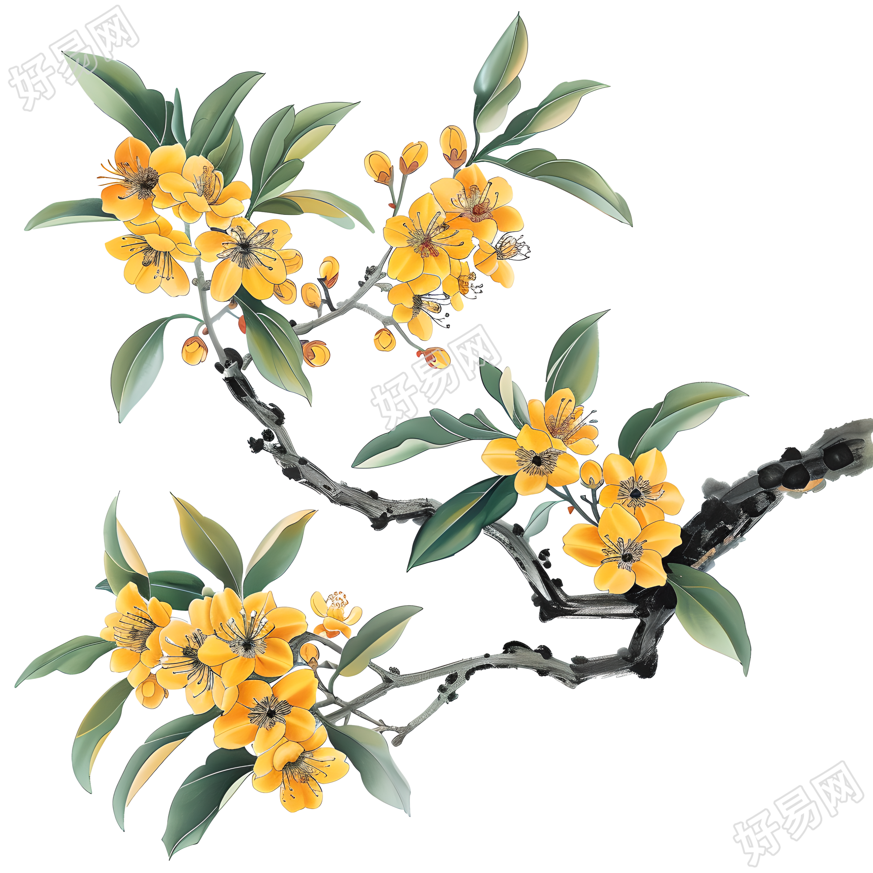 国风桂花元素