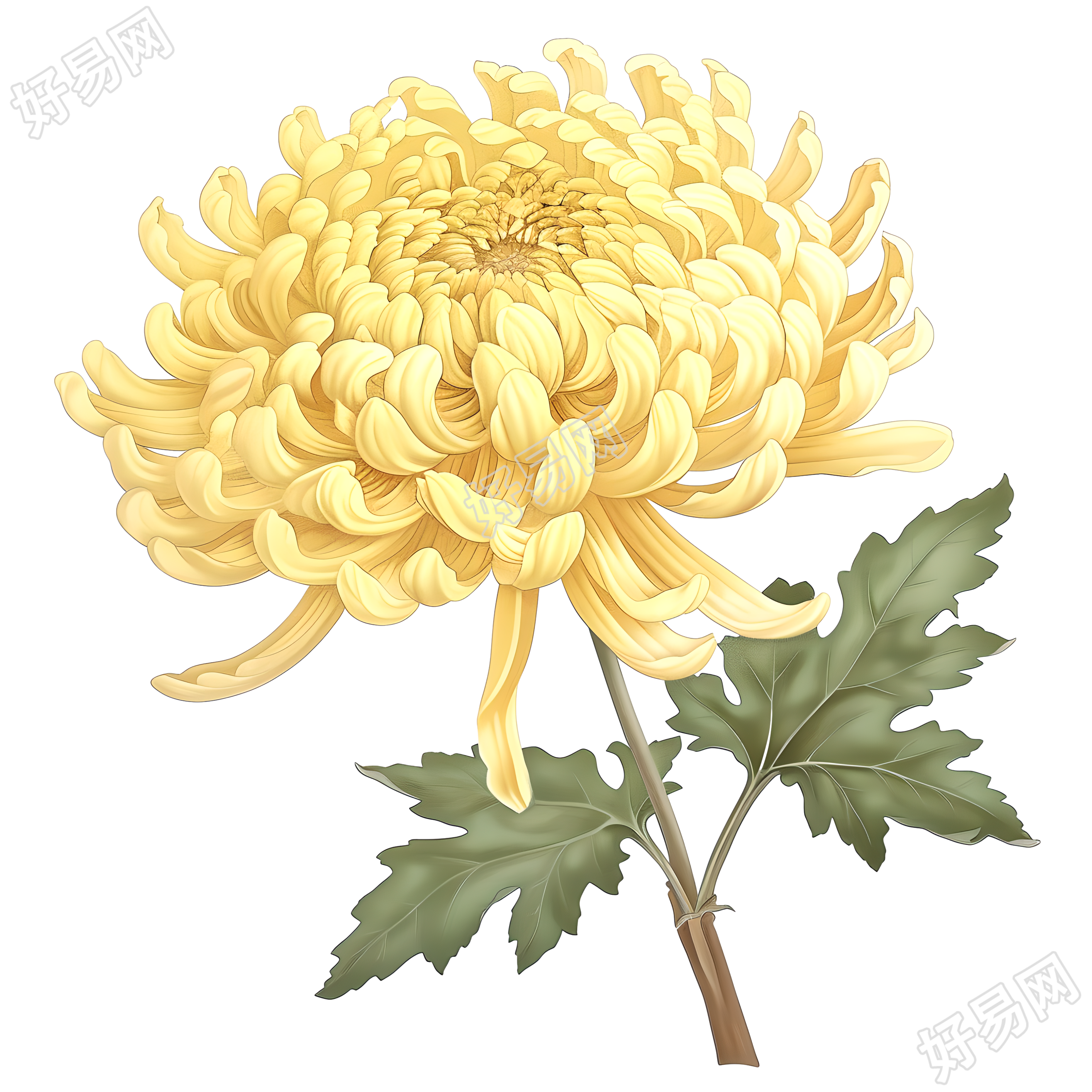 国风菊花插画