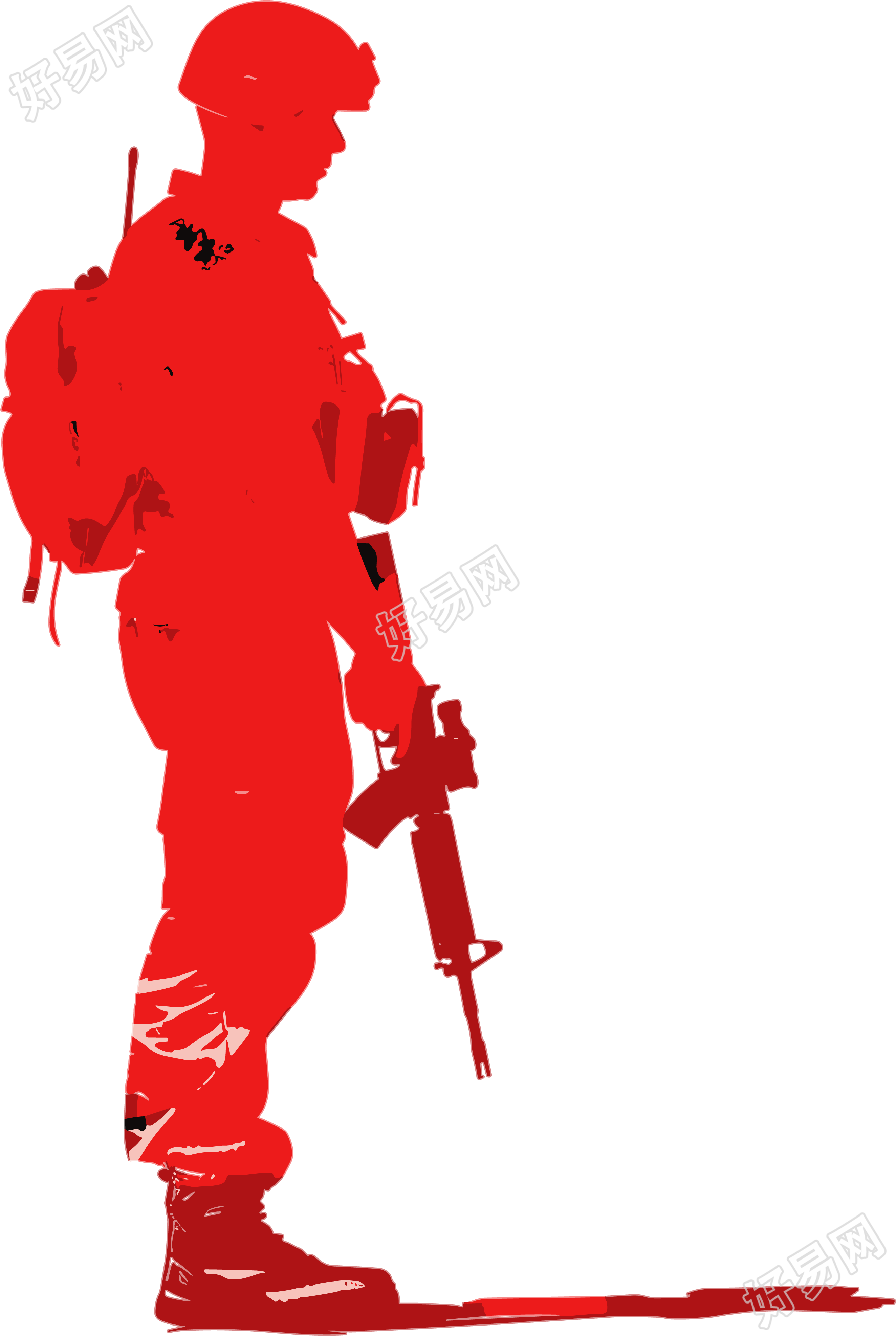 士兵剪影PNG插画