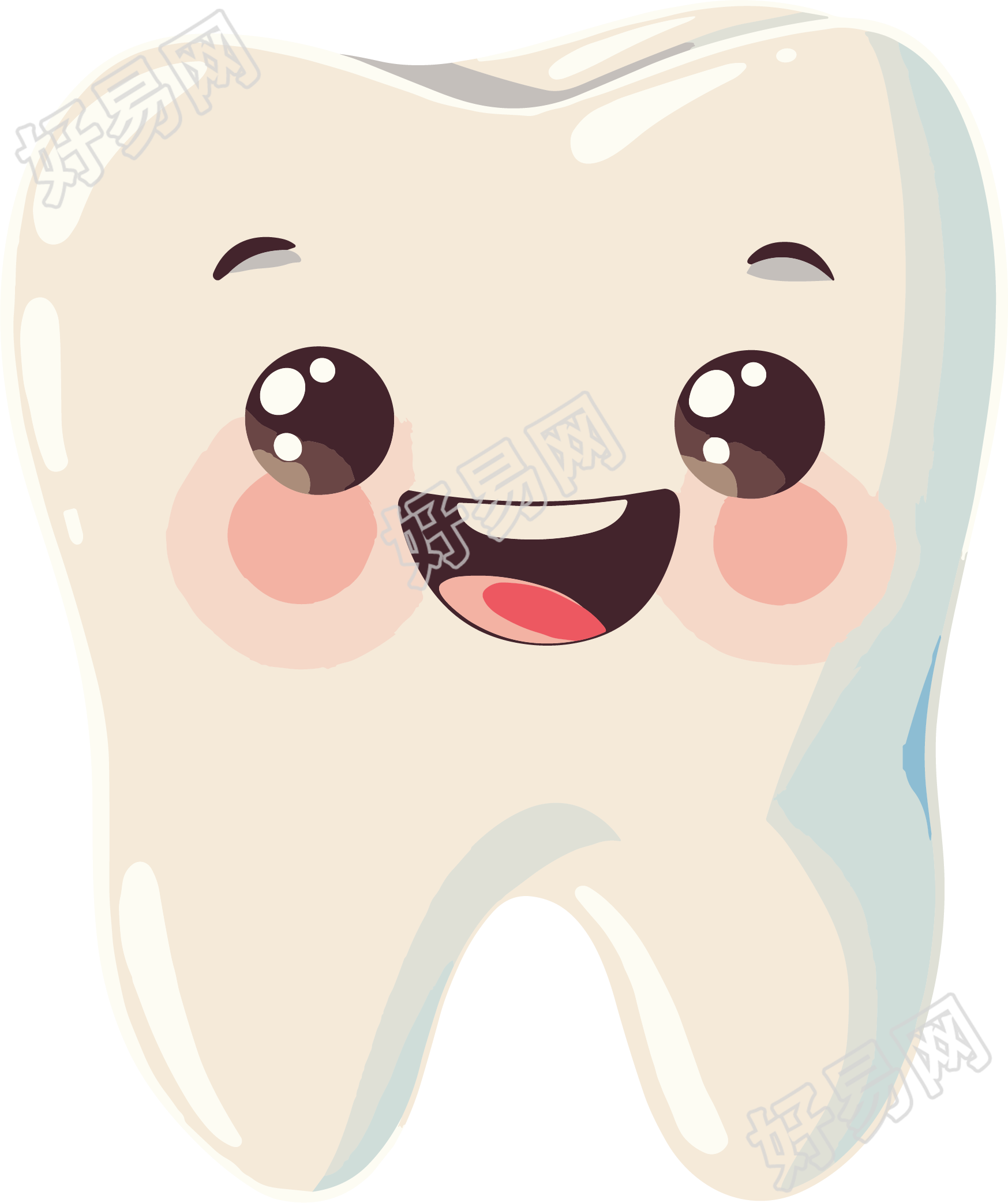 牙齿卡通可爱素材