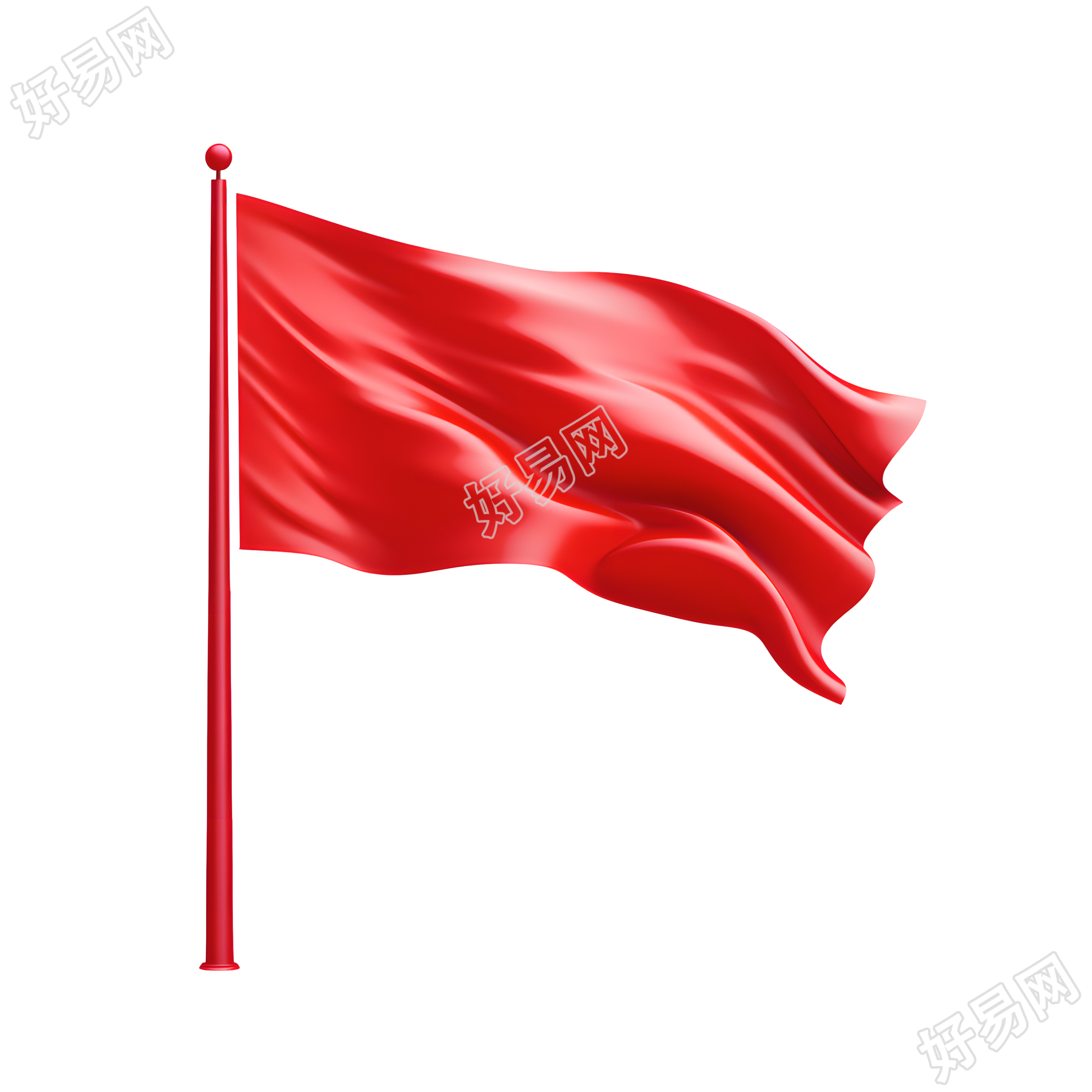 党政红旗创意设计元素