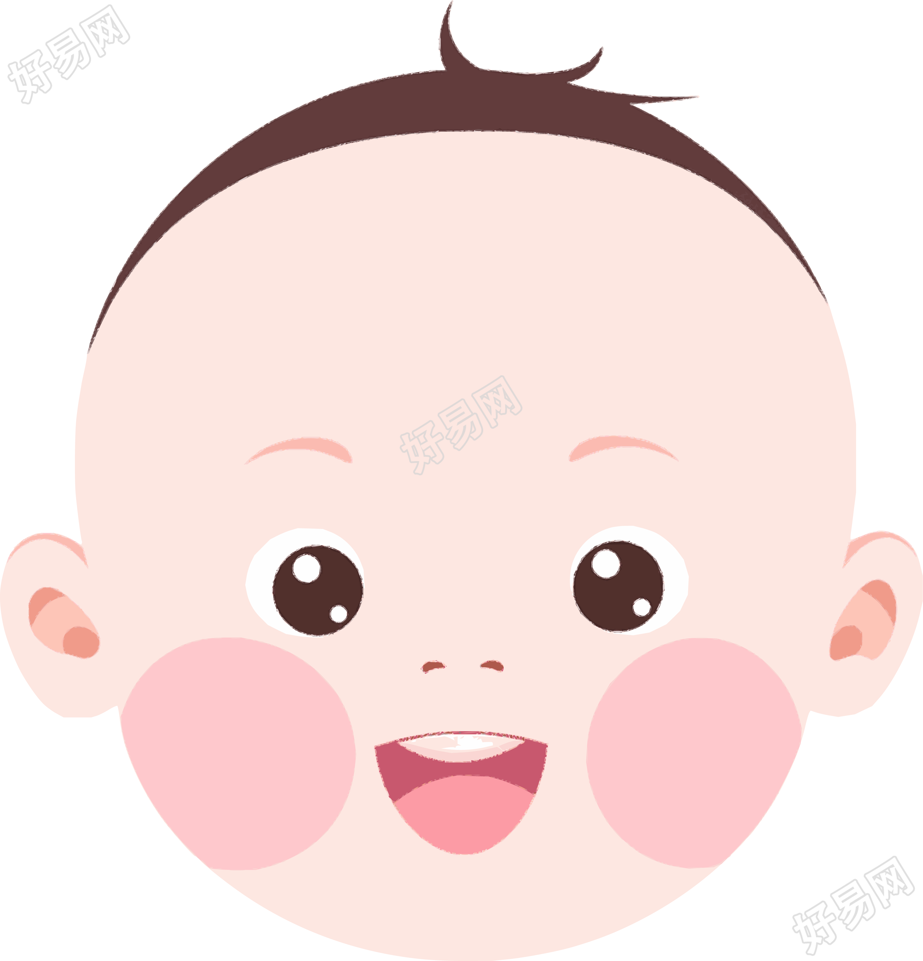 卡通婴儿PNG图标素材