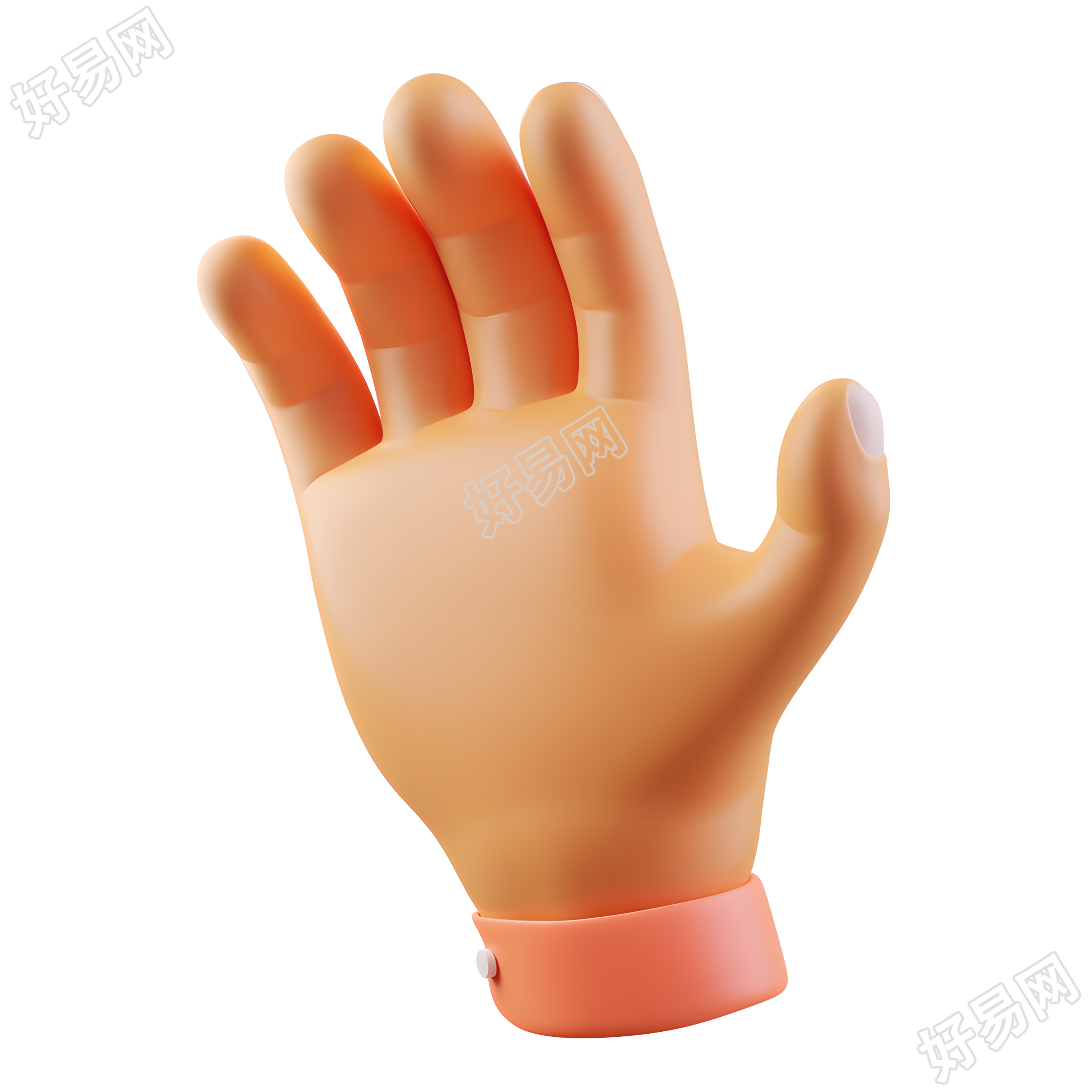 3d小手可爱插图