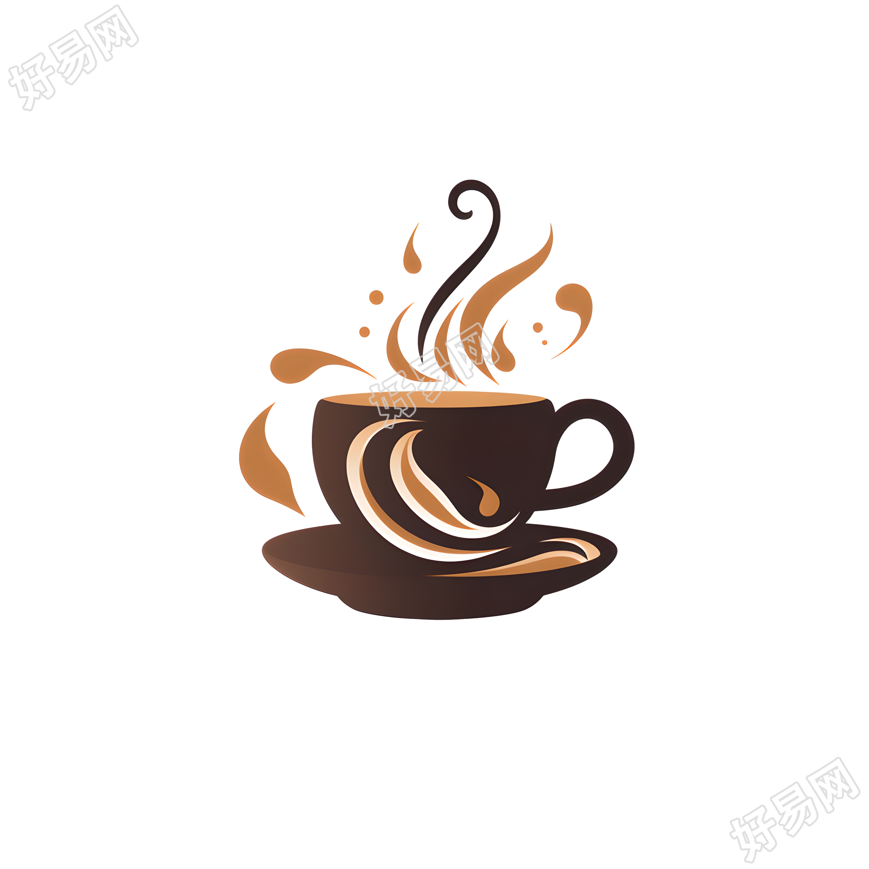 咖啡logo商业设计插画