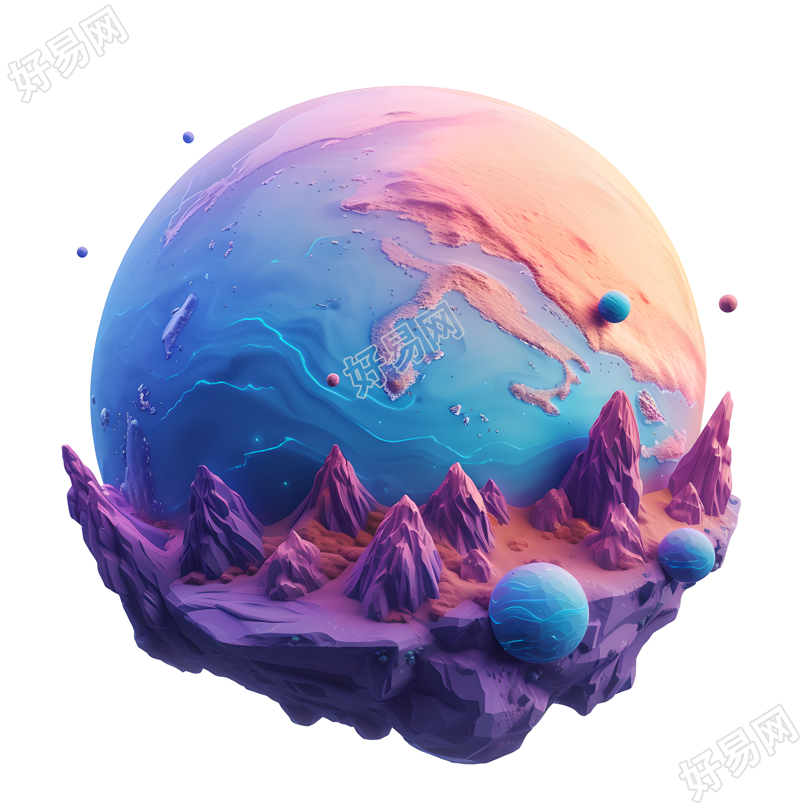 卡通星球图形素材