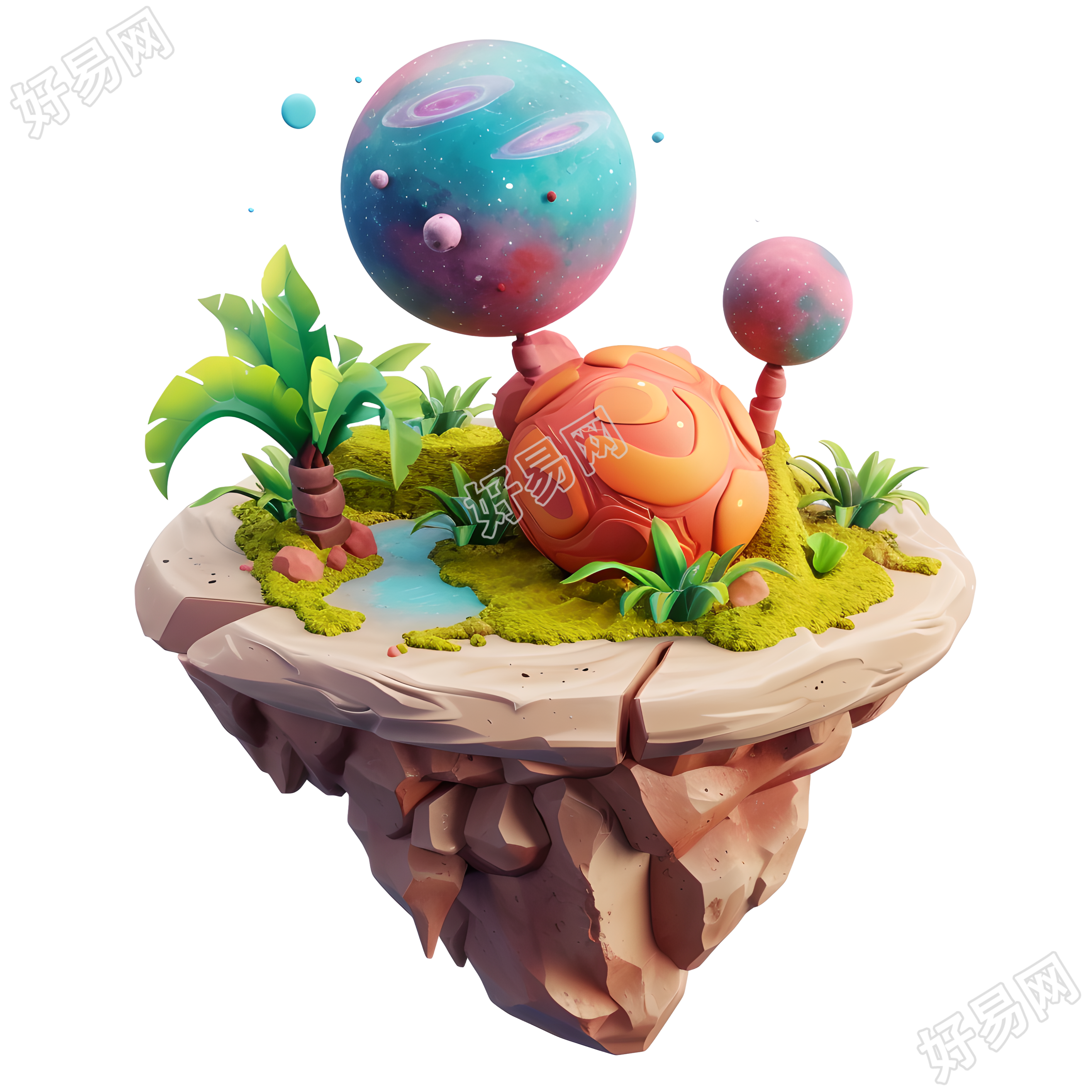 卡通星球商用素材