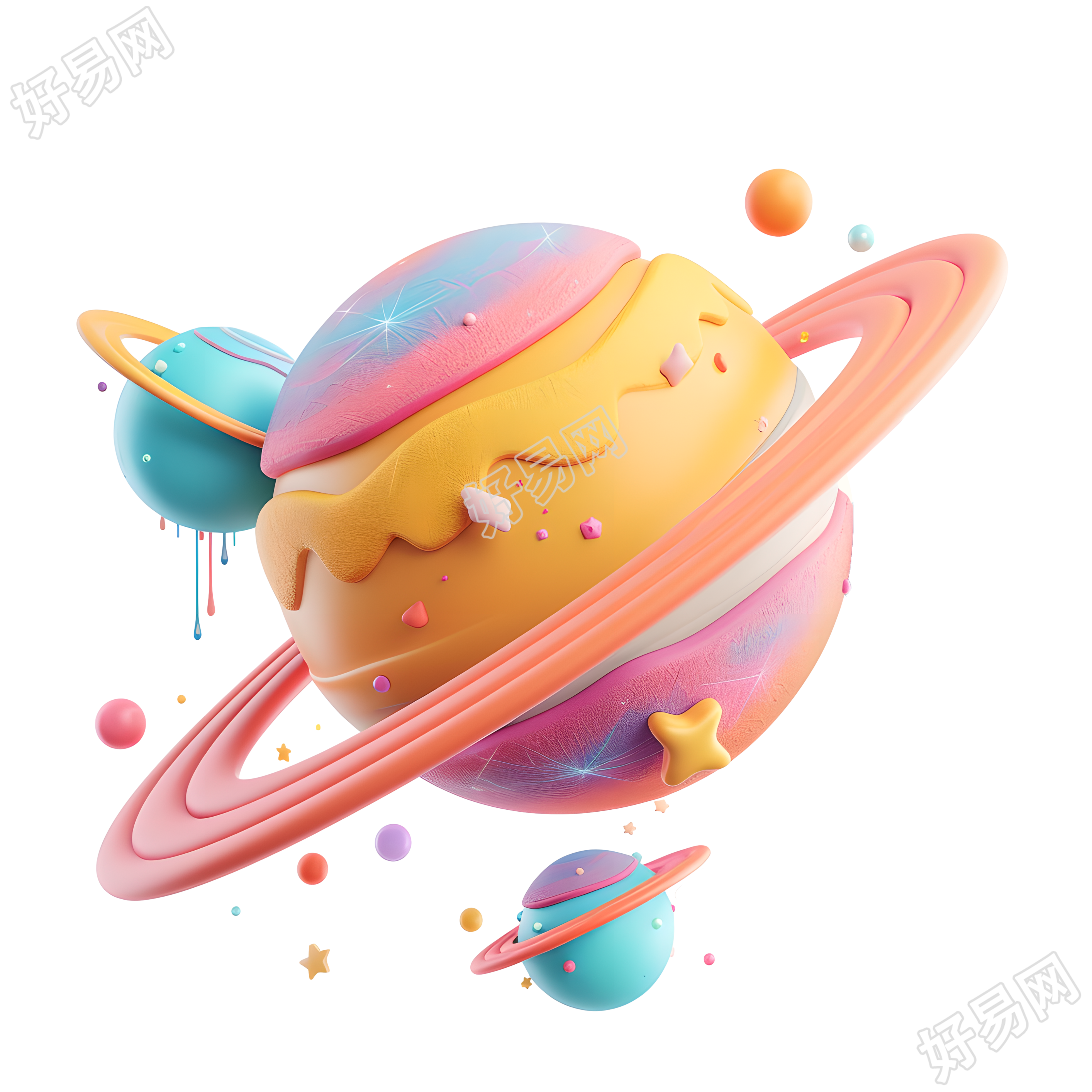 卡通星球创意插画