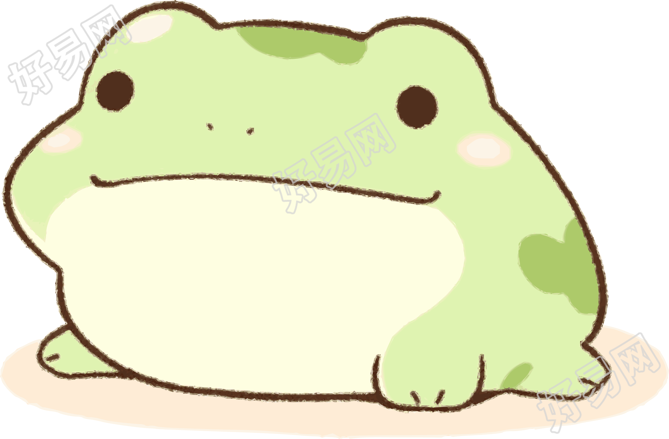 可爱青蛙PNG插图