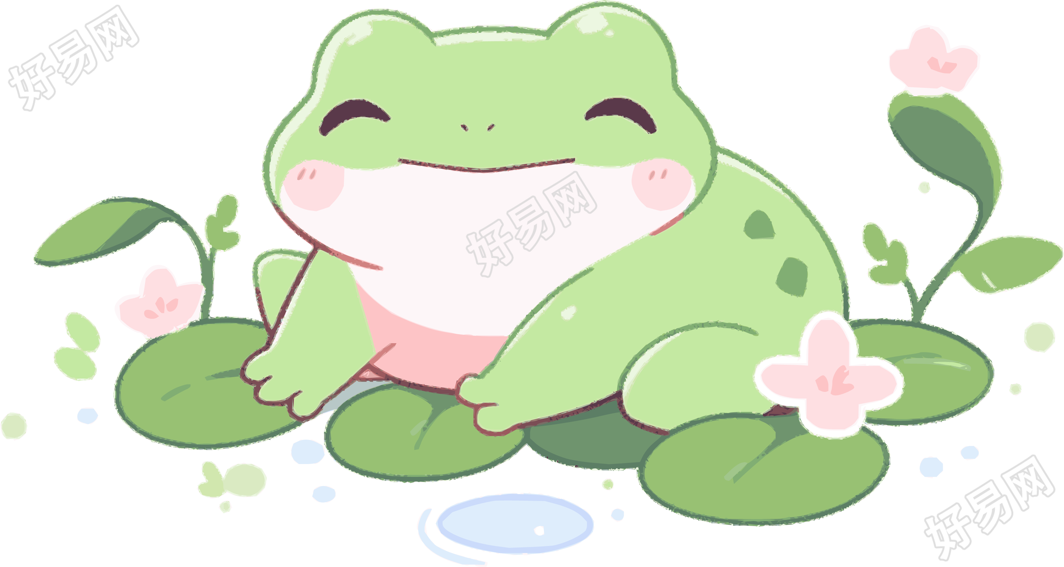 可爱青蛙PNG插画