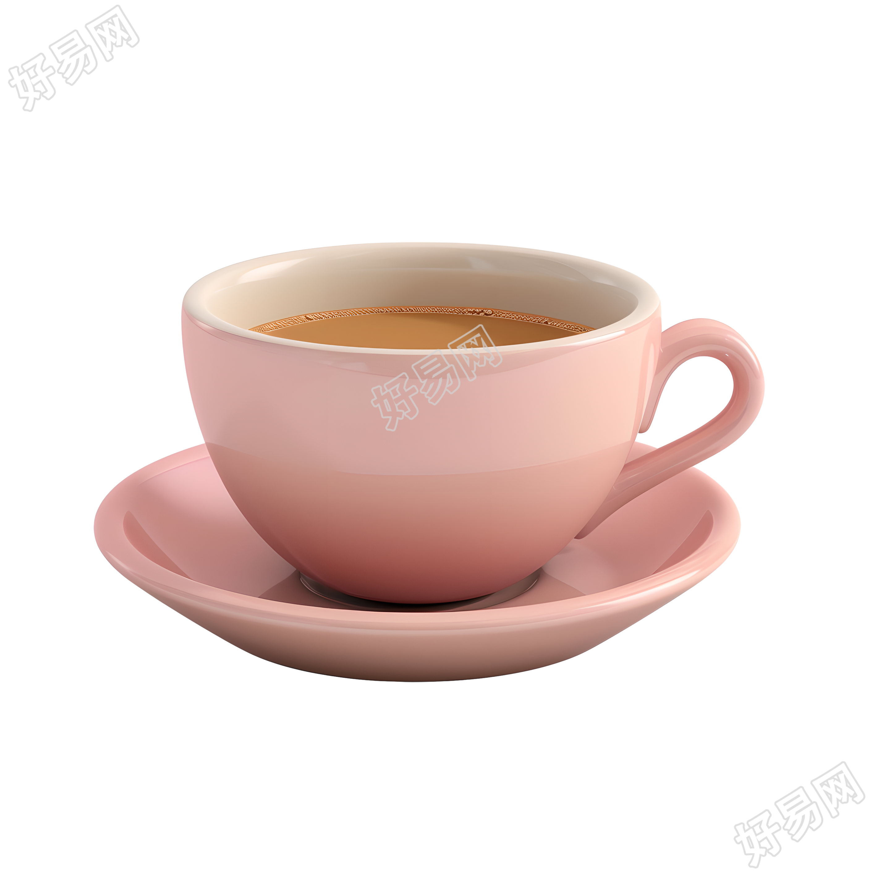 3D奶茶商业设计插图