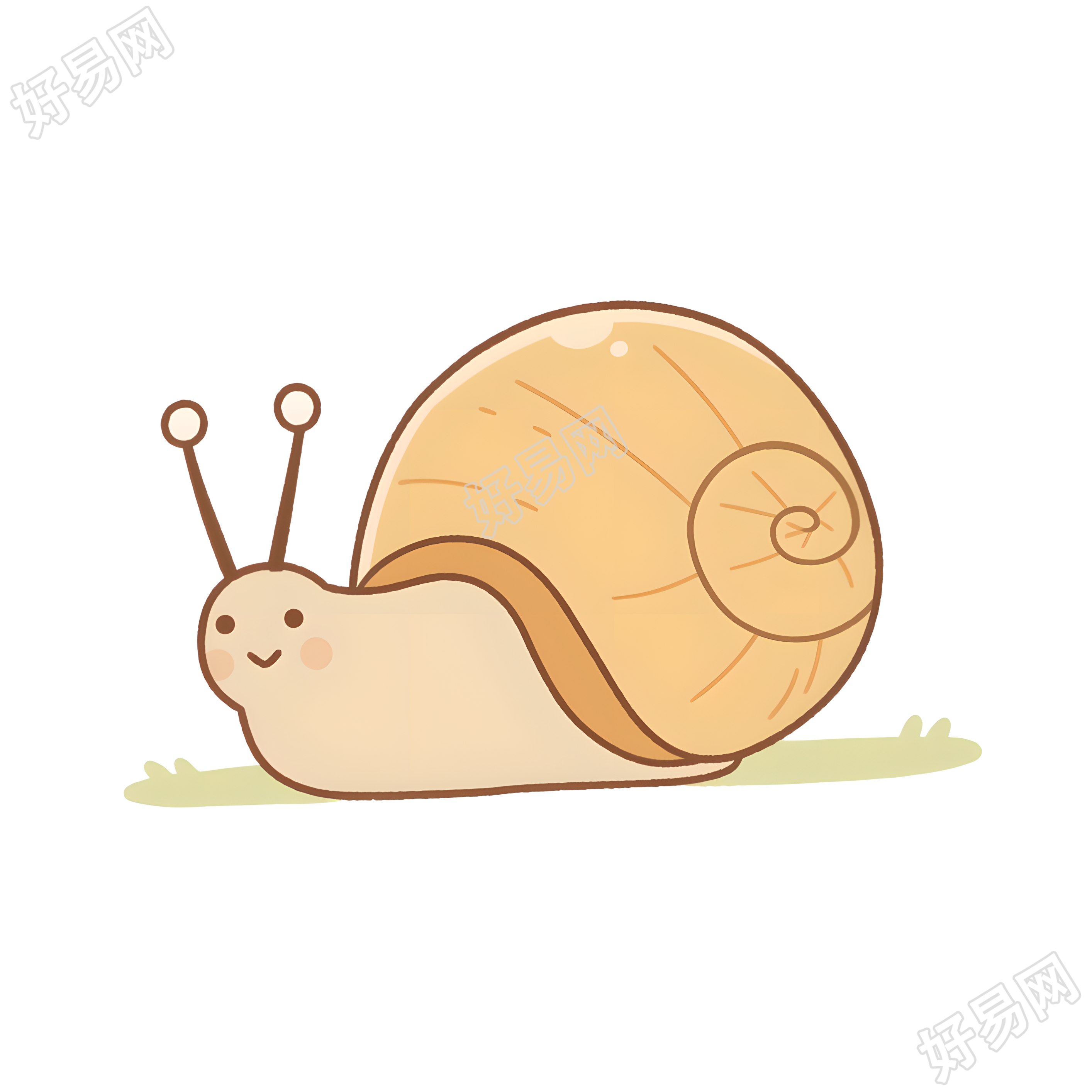 蜗牛卡通可爱插图