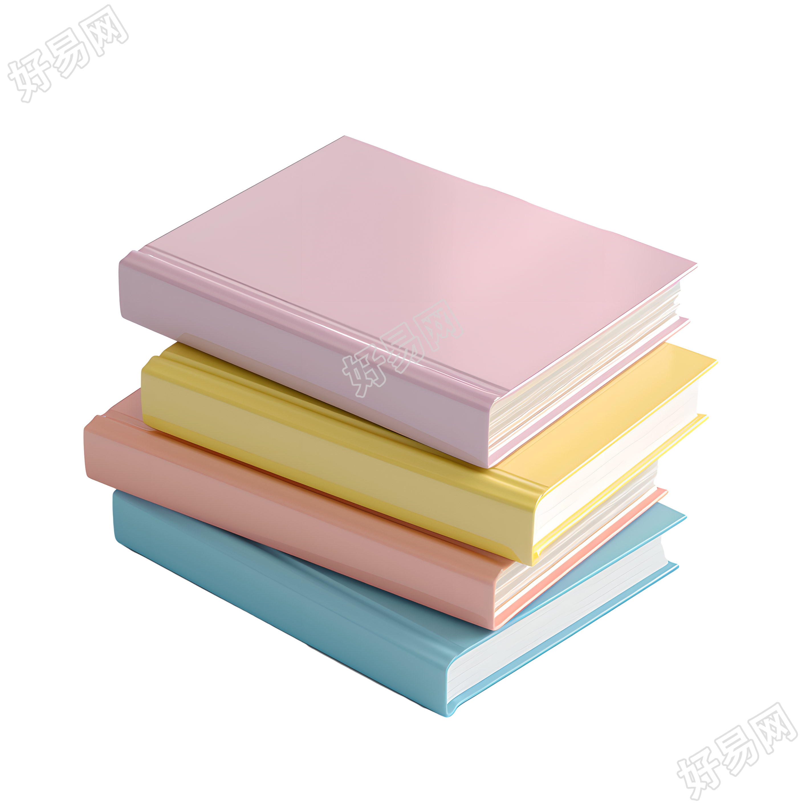 3D图书简约风格插画