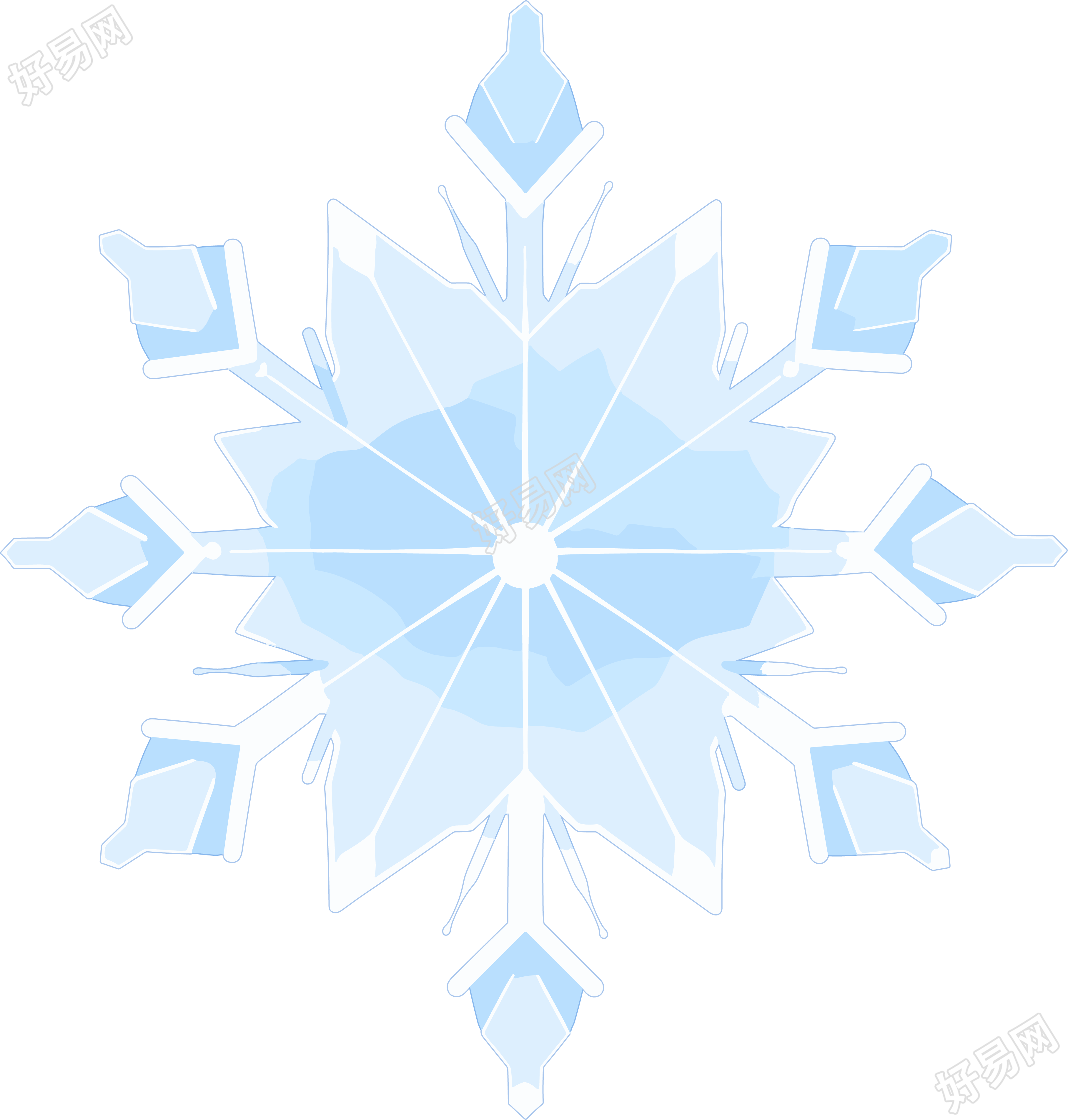 雪花矢量插画
