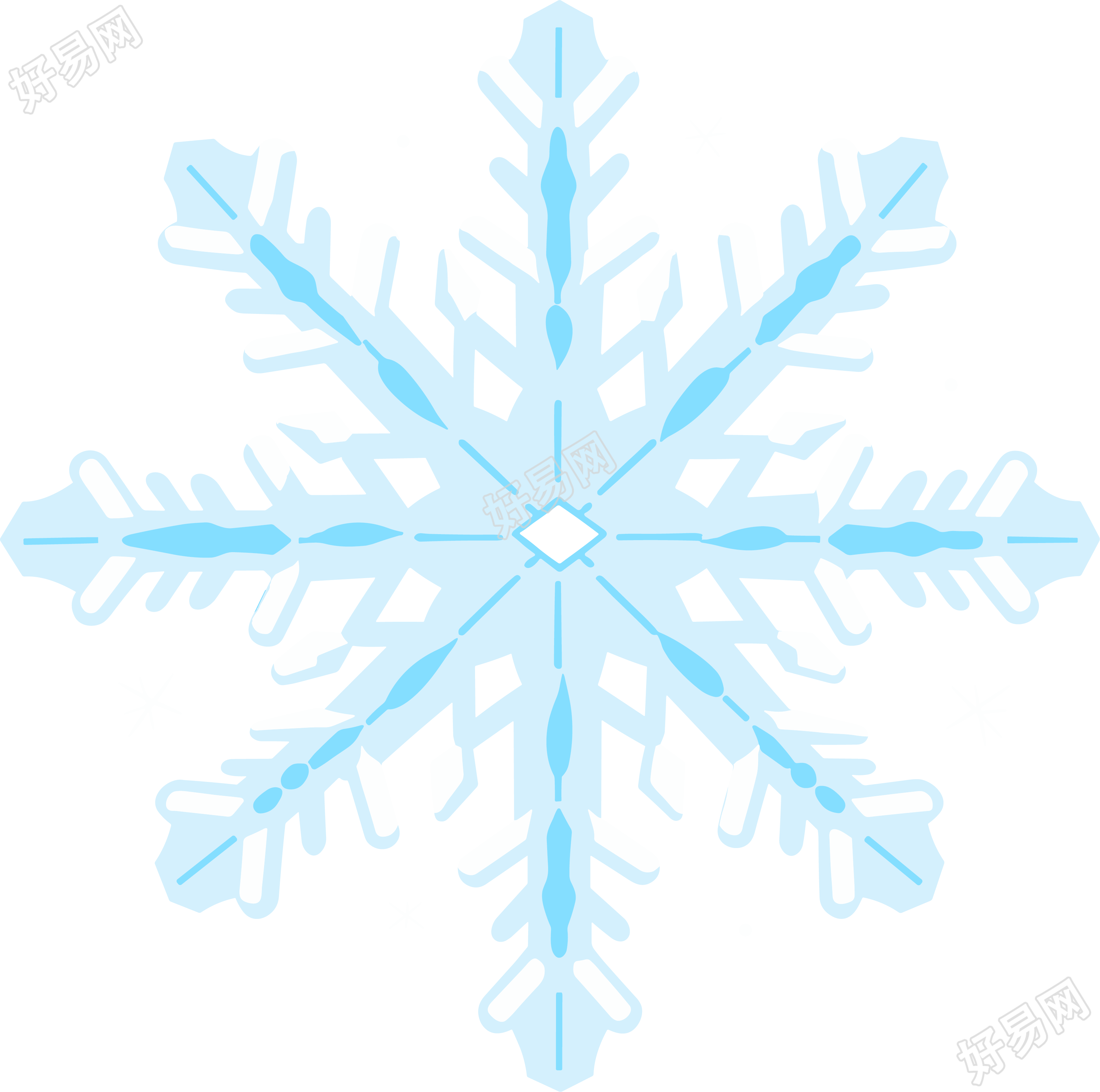 雪花矢量透明背景素材