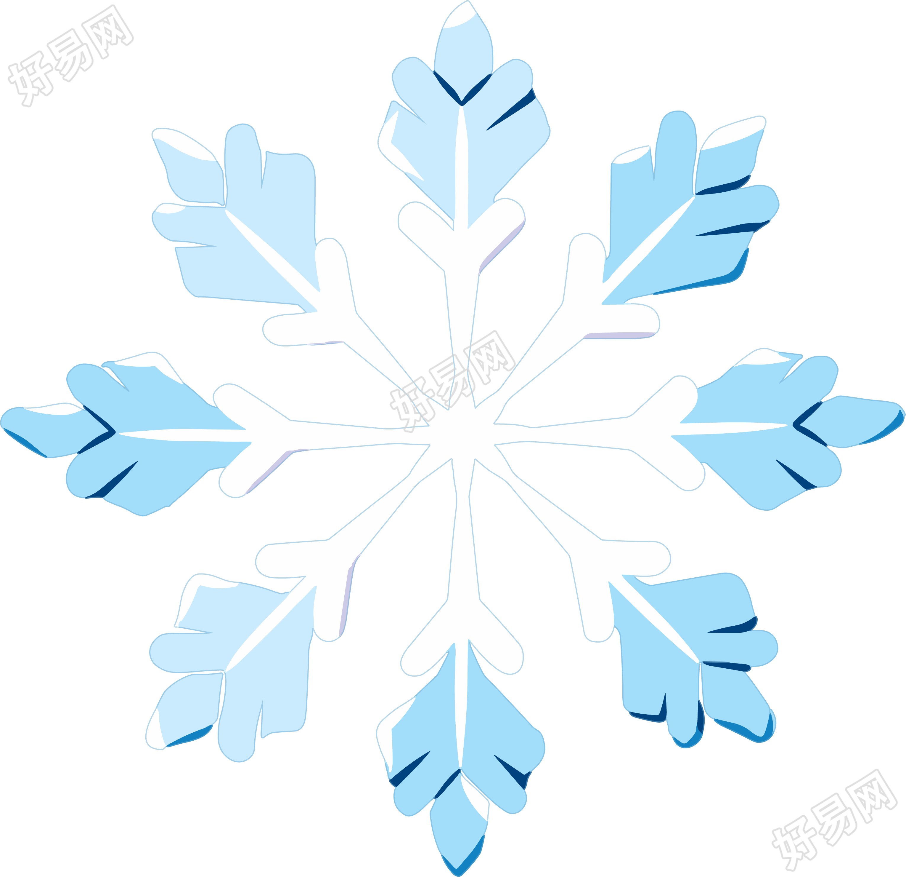 雪花矢量简约插画